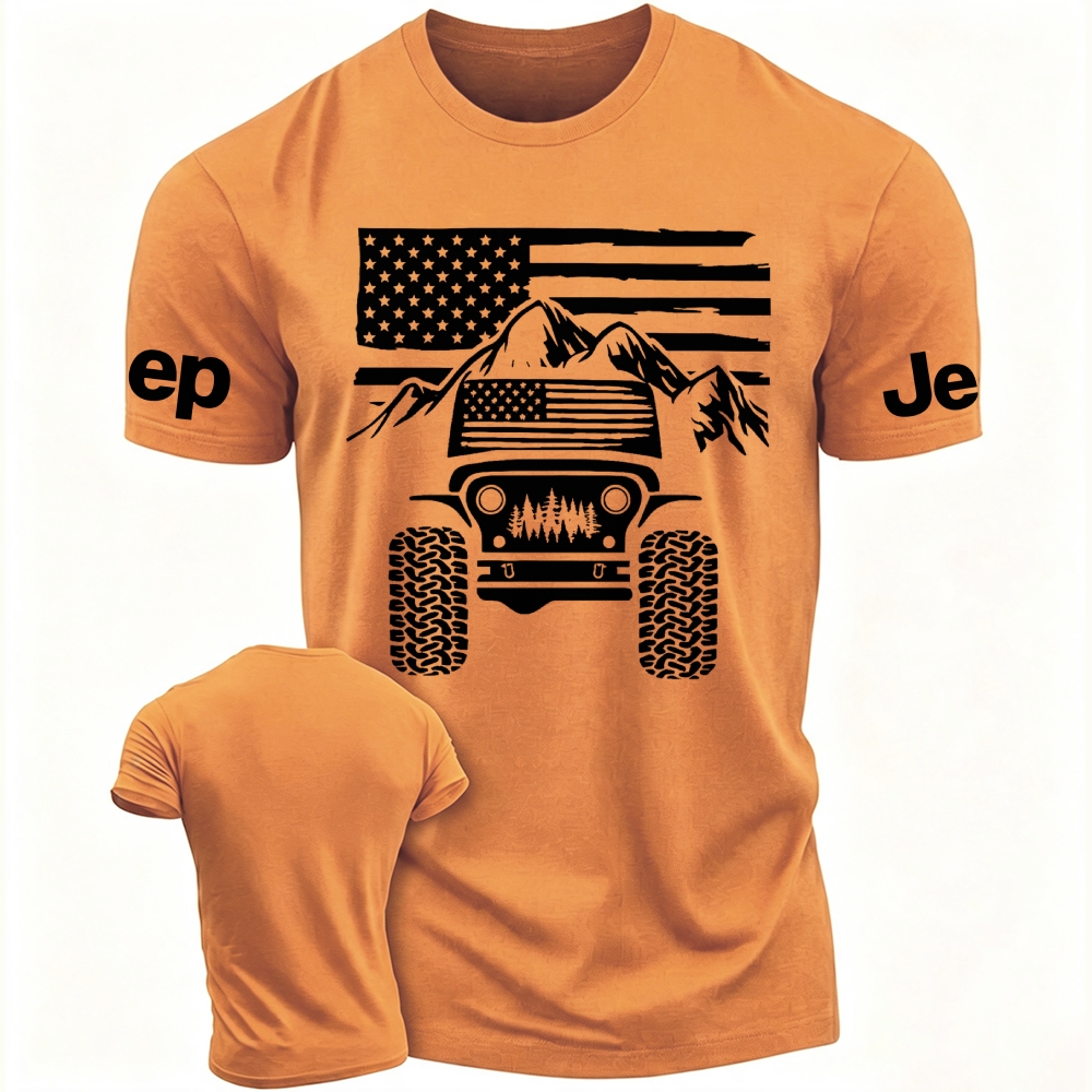 American Flag Mountains Jp Unisex T-Shirt