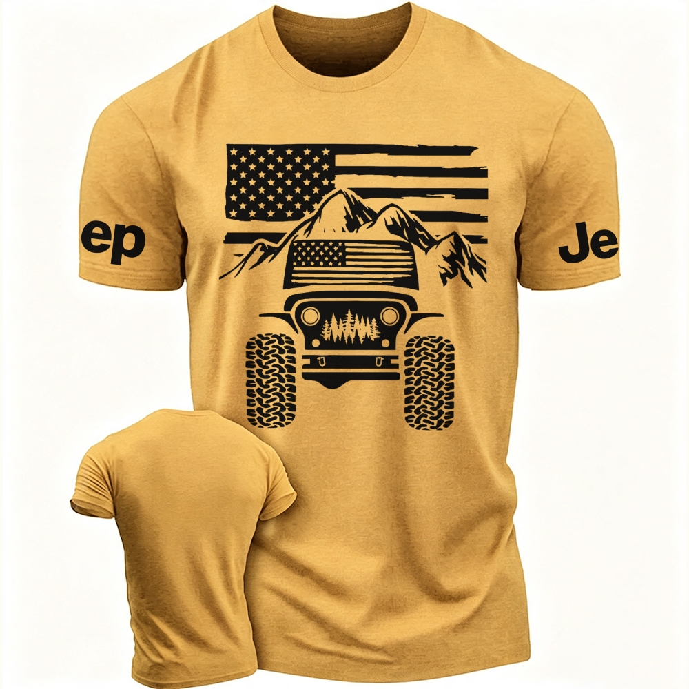 American Flag Mountains Jp Unisex T-Shirt