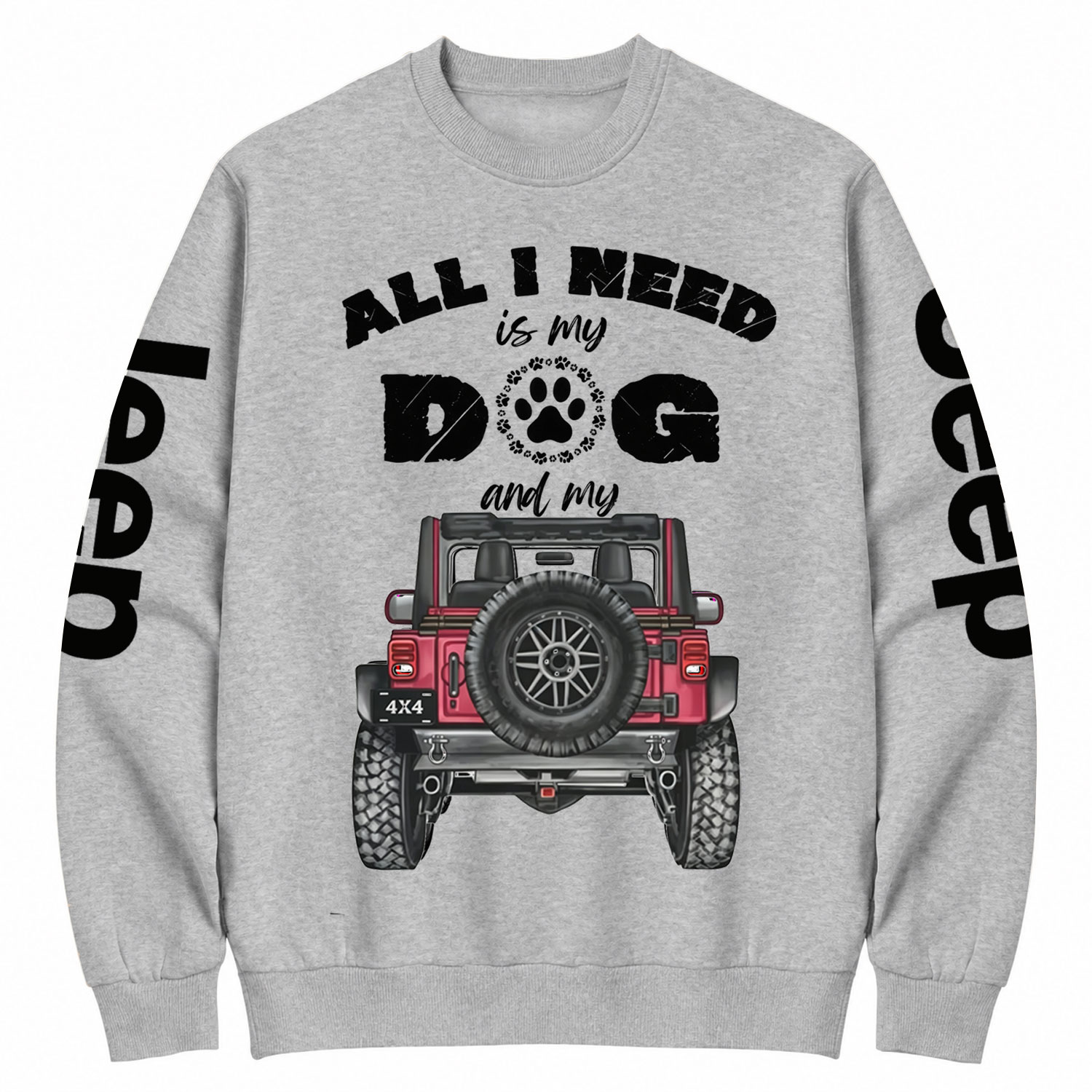 Dog & 4x4 Truck Slim Tank Top Cotton Sweatshirt