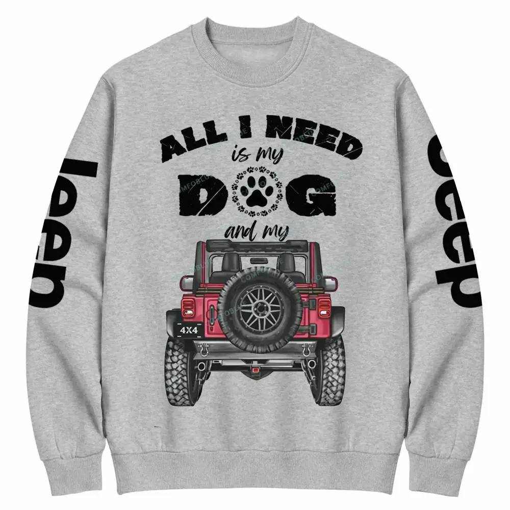 Dog & 4x4 Truck Slim Tank Top Cotton Sweatshirt