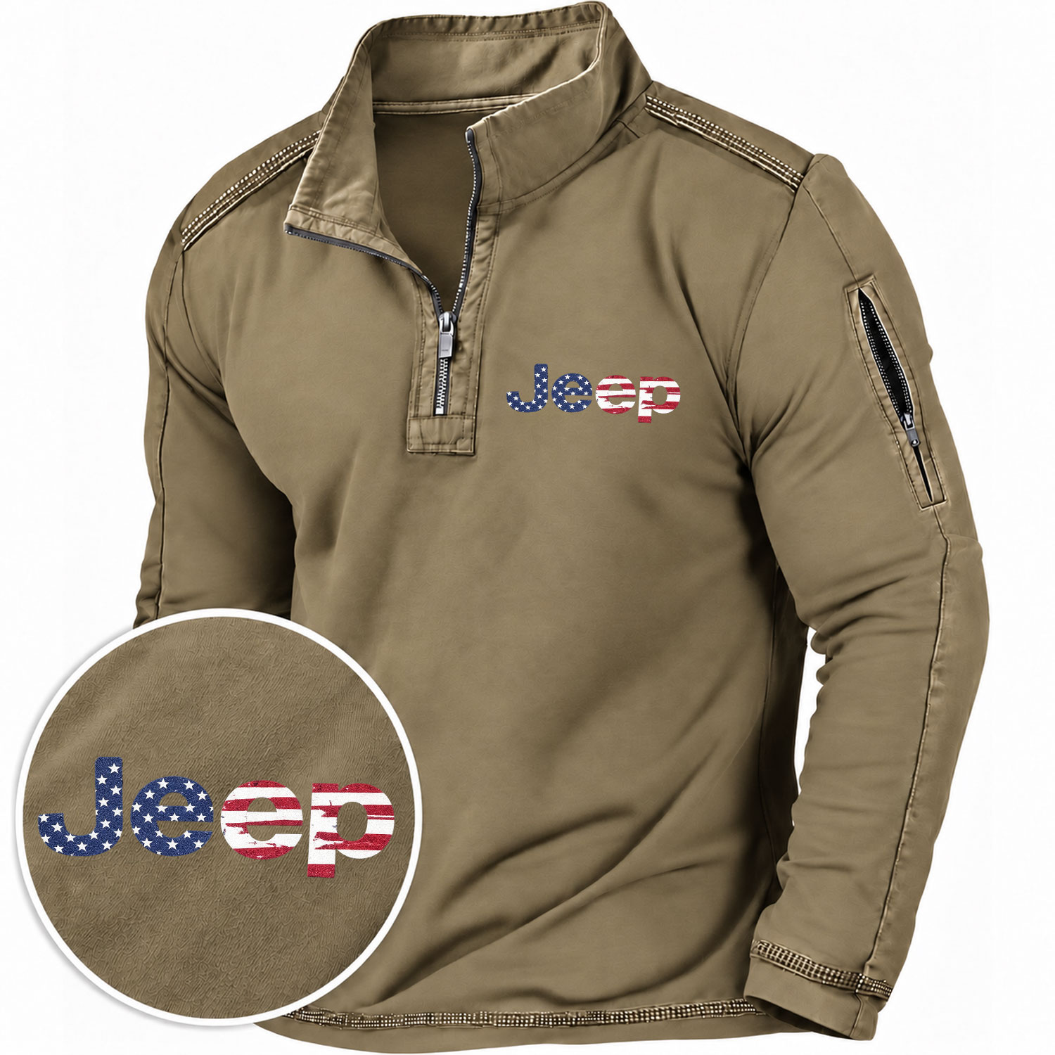 American Flag Off-Road Quarter-Zip Sweatshirt