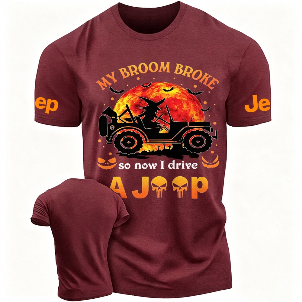 Halloween Pumpkin Bat My Broom Jp Unisex T-Shirt
