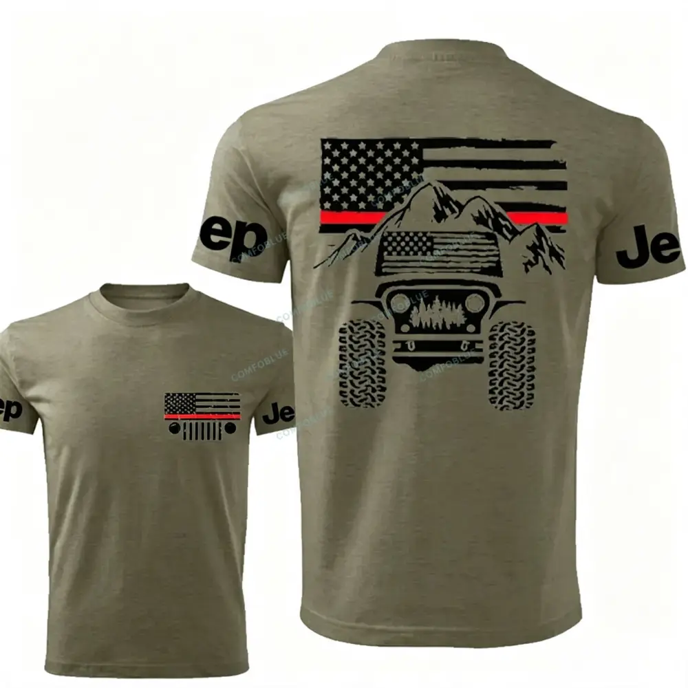 Firefighter Red Line American Flag Unisex Jp T-shirt