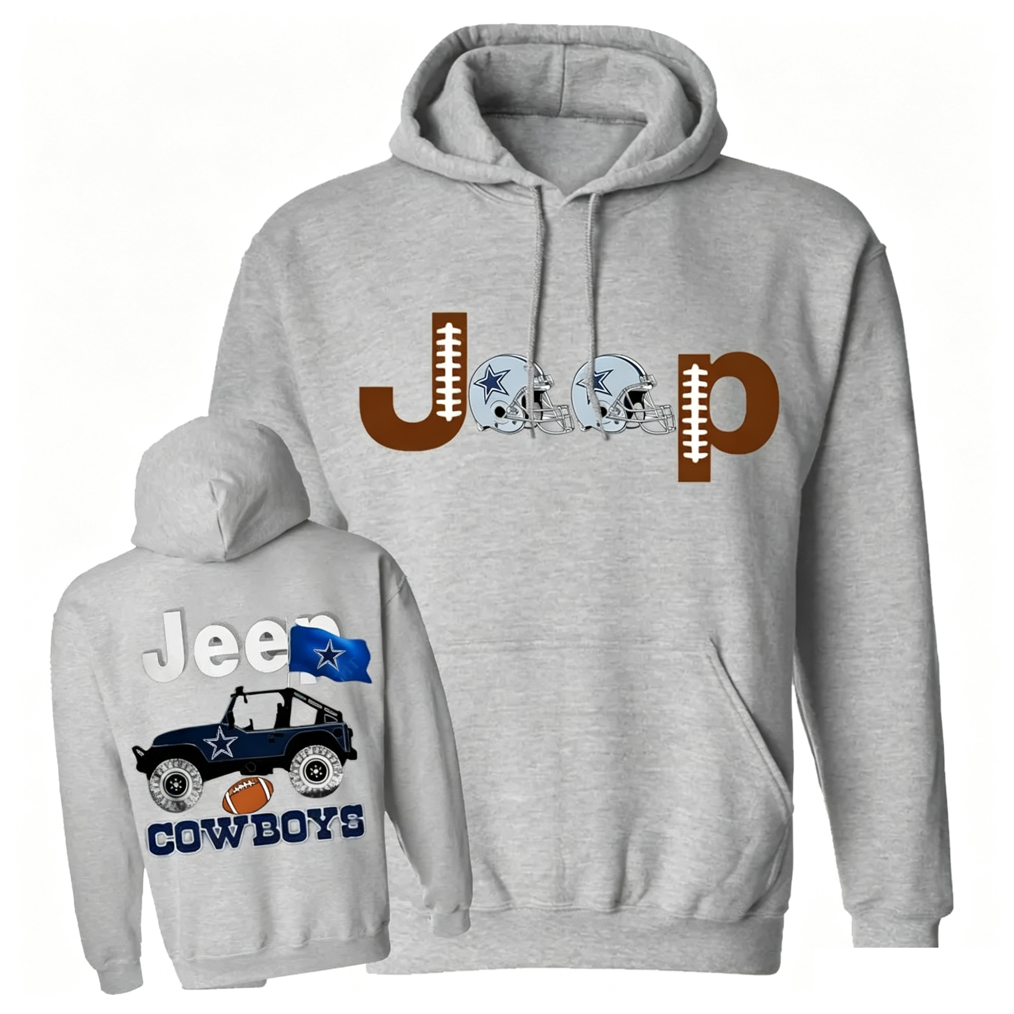 Cowboys Flag Blue Helemet Hoodie