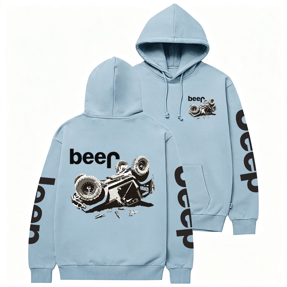 Funny Beer Overturn Casual Hoodie