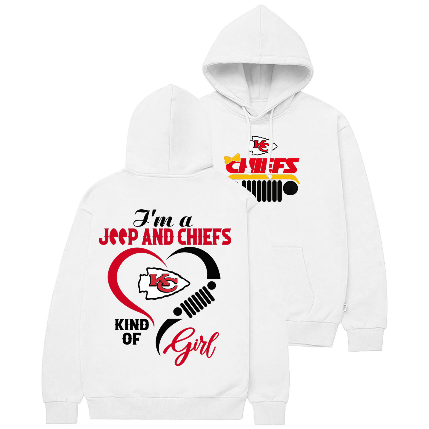 Kansas City Chiefs I’m A Jp And Cowboys Girl Cotton Hoodie