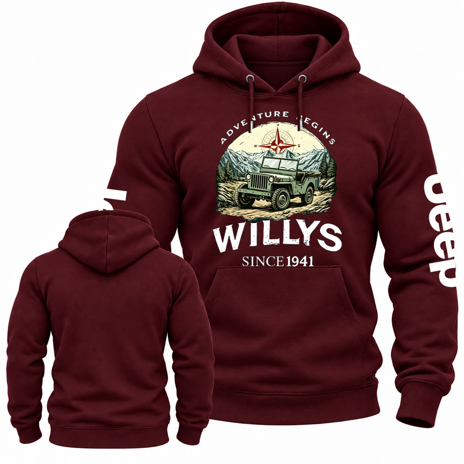 Begins Willys 1941 Jp Cotton Hoodie