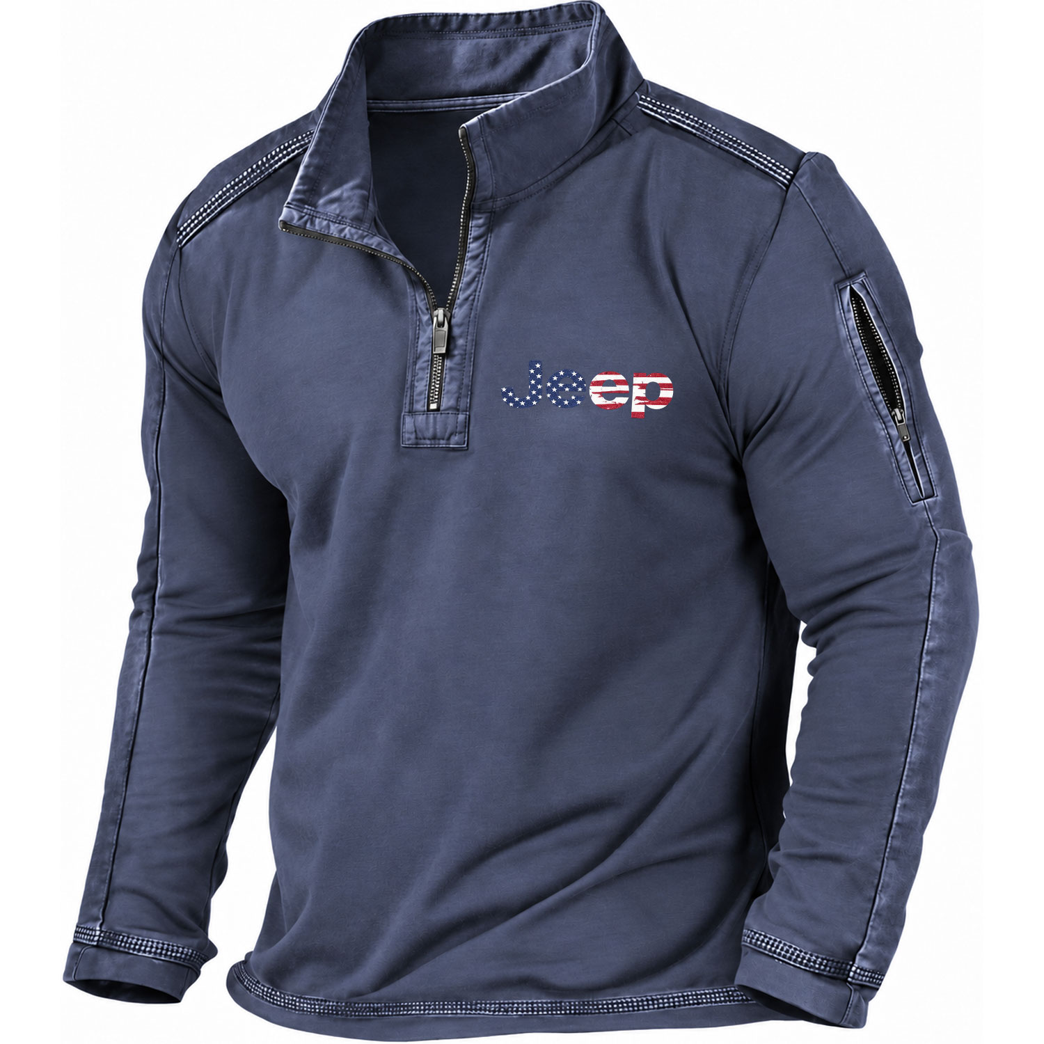 American Flag Off-Road Quarter-Zip Sweatshirt
