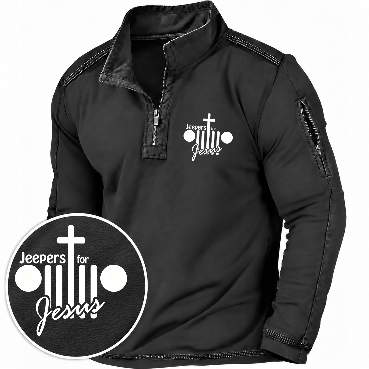 Off-Road For Jesus Quarter-Zip Sweatshirt