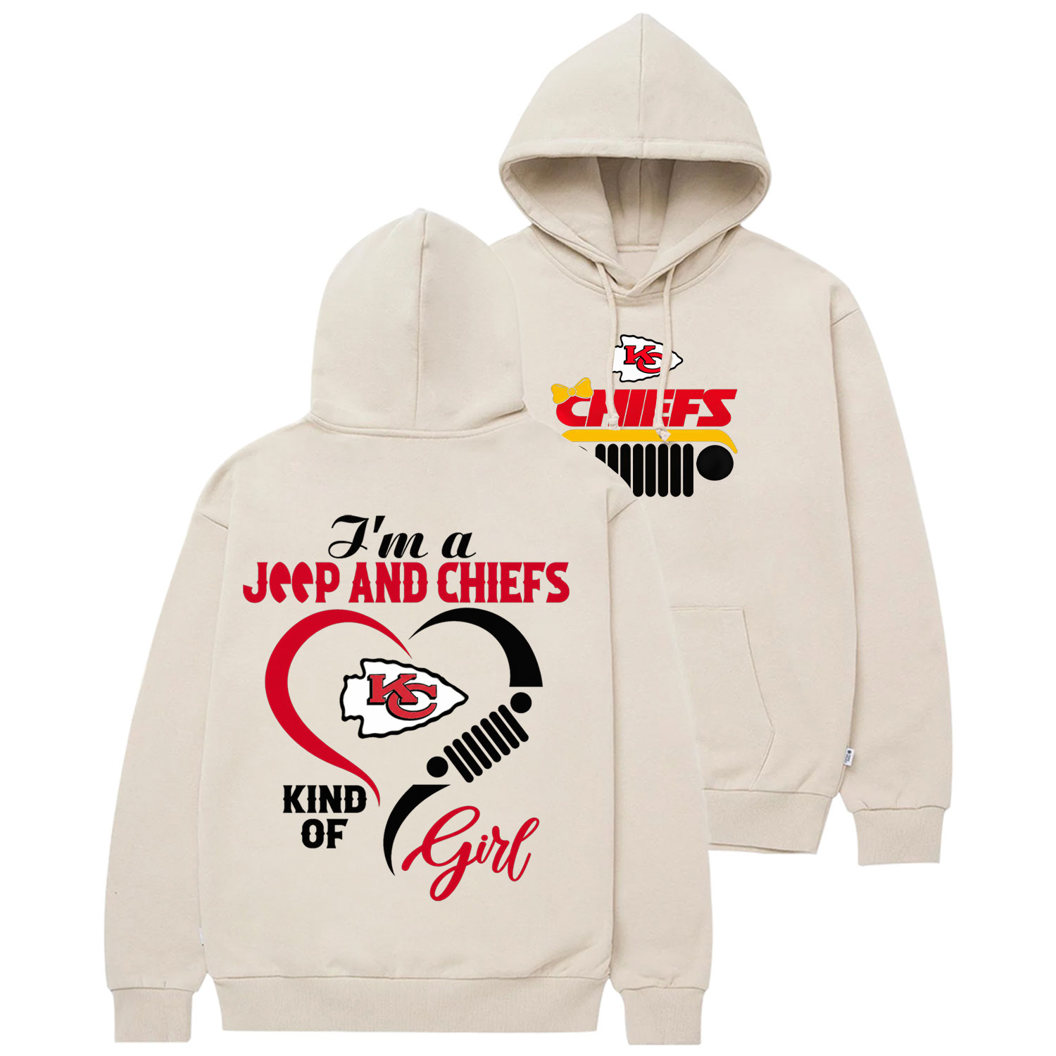 Kansas City Chiefs I’m A Jp And Cowboys Girl Cotton Hoodie