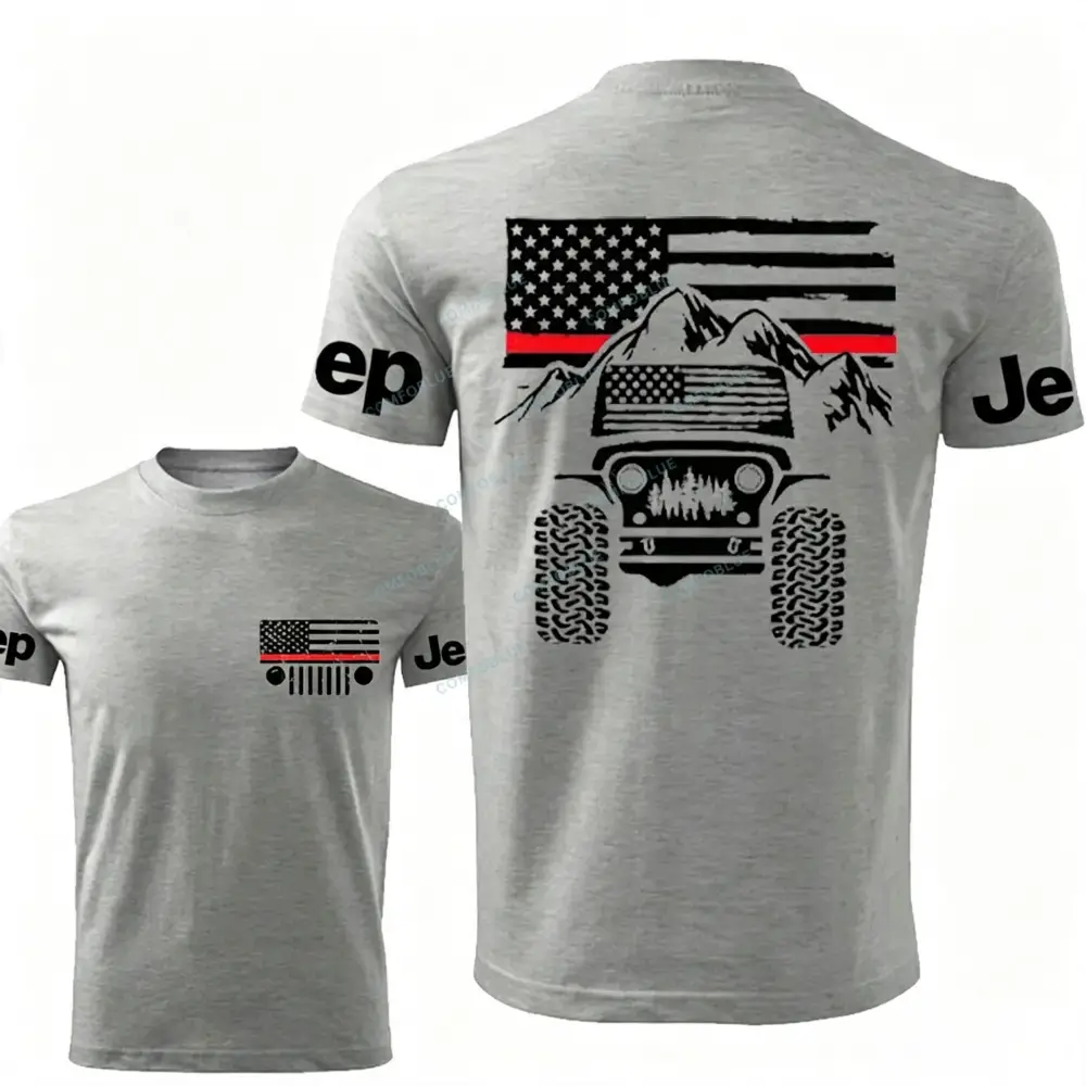 Firefighter Red Line American Flag Unisex Jp T-shirt