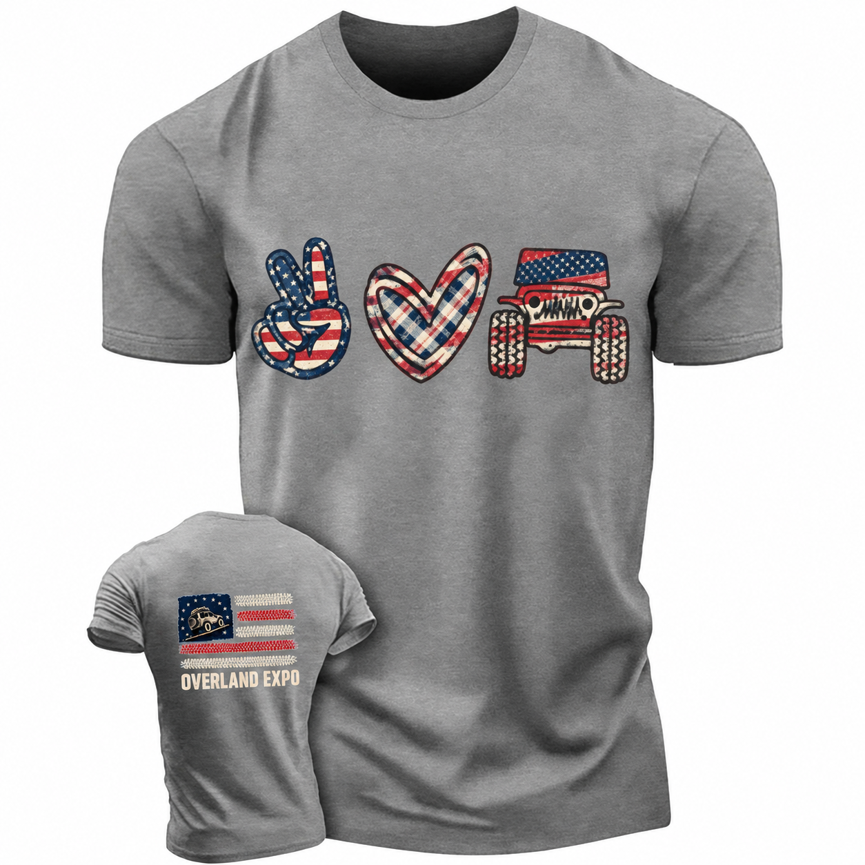 Peace Love Off Road Patriotic Unisex T-shirt