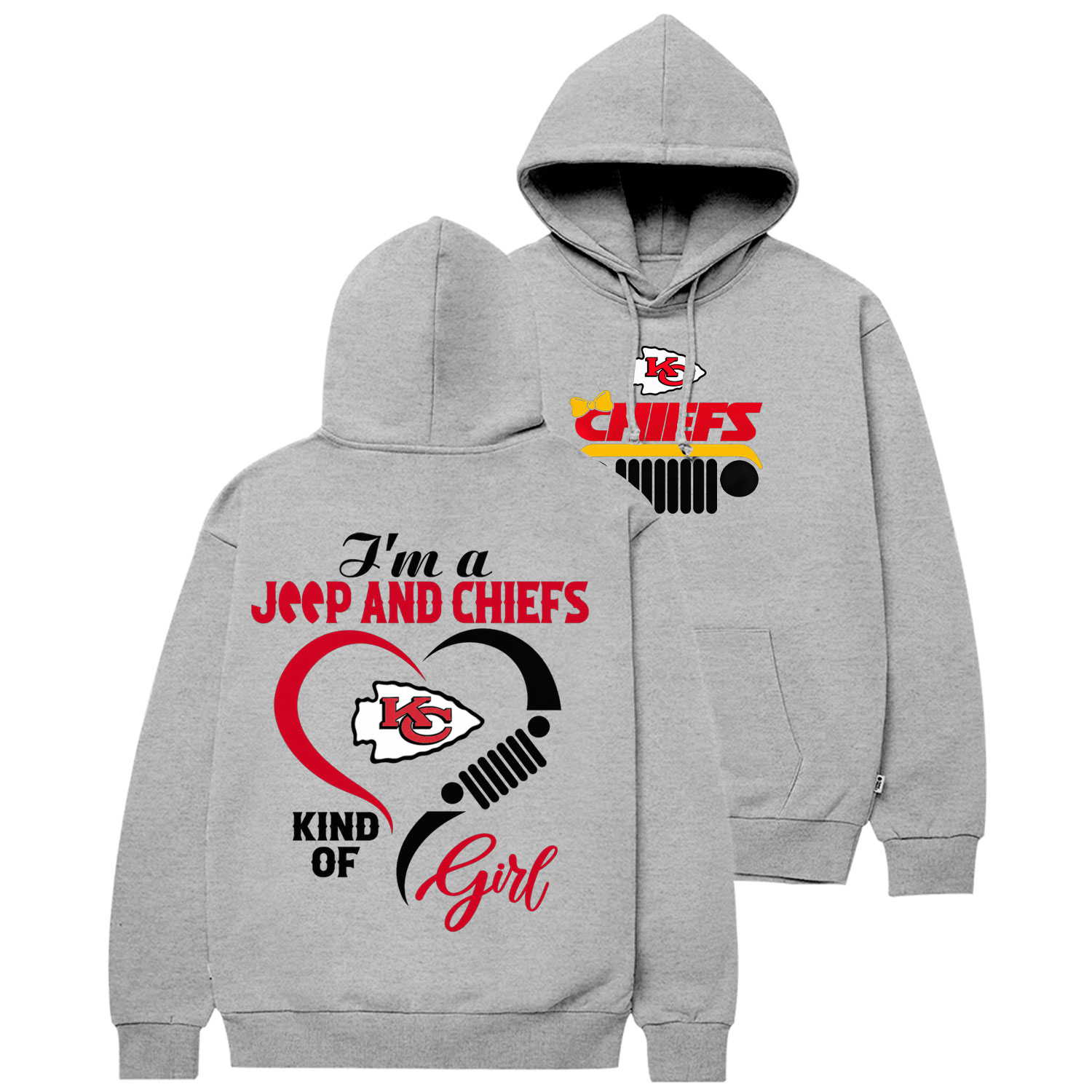 Kansas City Chiefs I’m A Jp And Cowboys Girl Cotton Hoodie