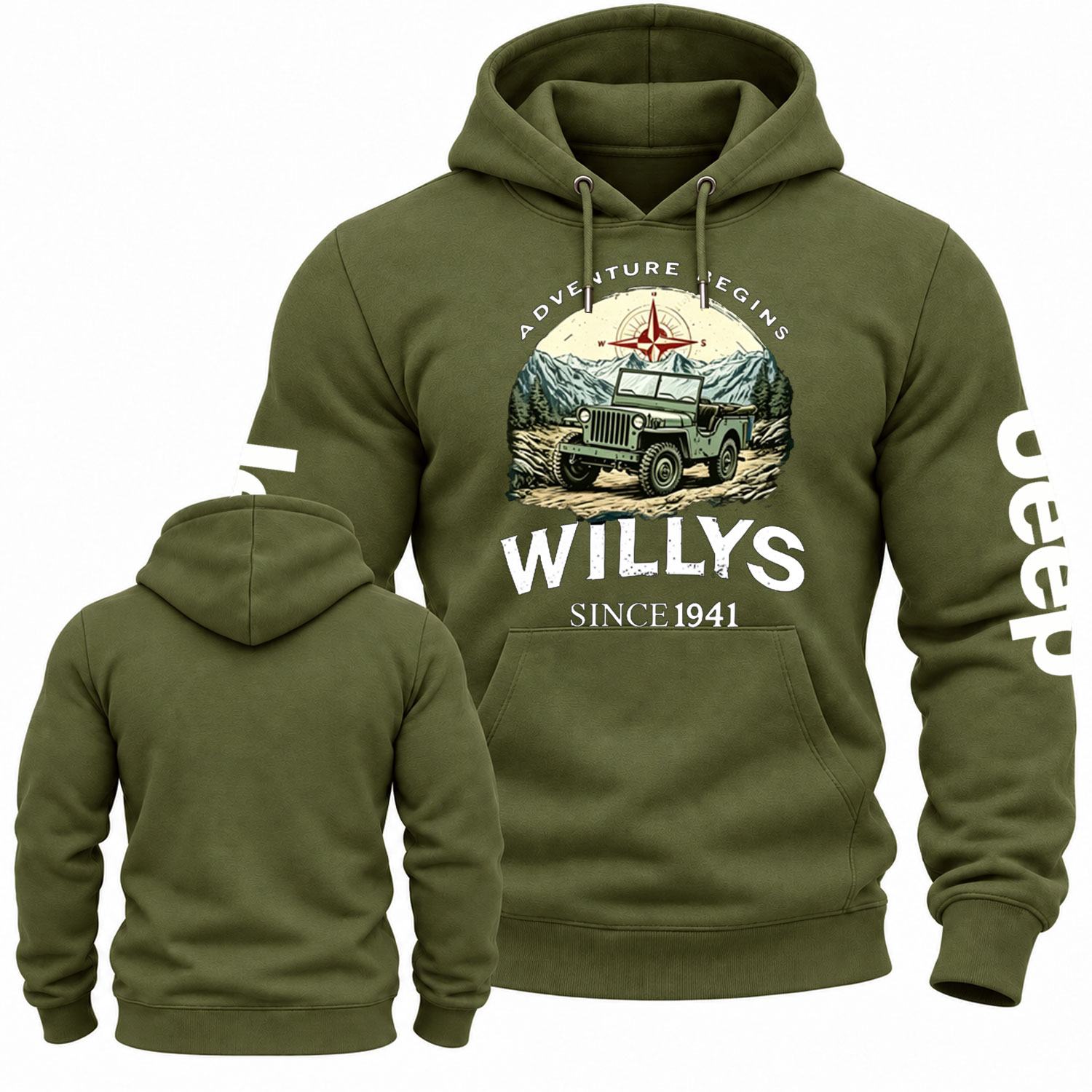 Begins Willys 1941 Jp Cotton Hoodie