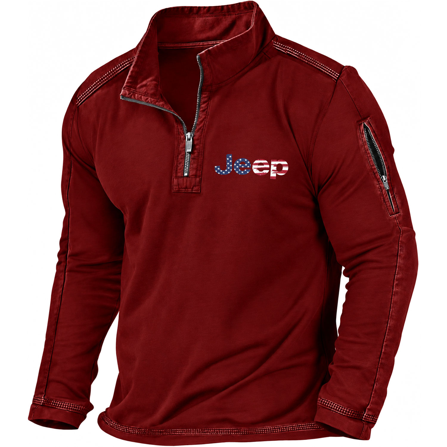 American Flag Off-Road Quarter-Zip Sweatshirt