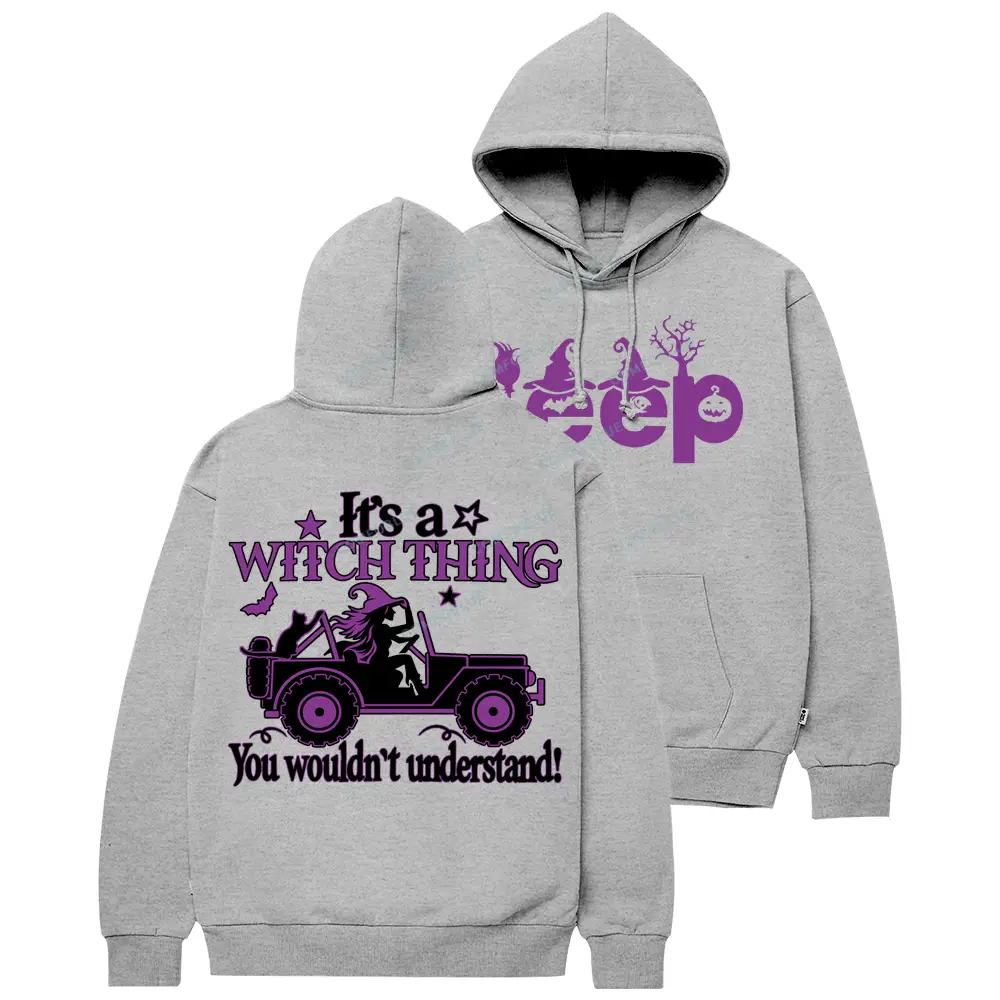 It's Witch Thing Purple Jp Cotton Hoodie