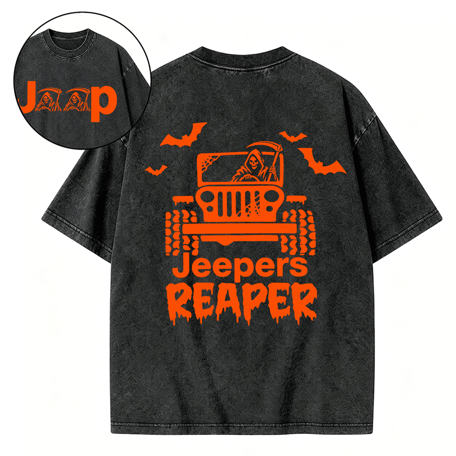 Jper Reaper Grim Reaper Halloween Washed T-Shirt