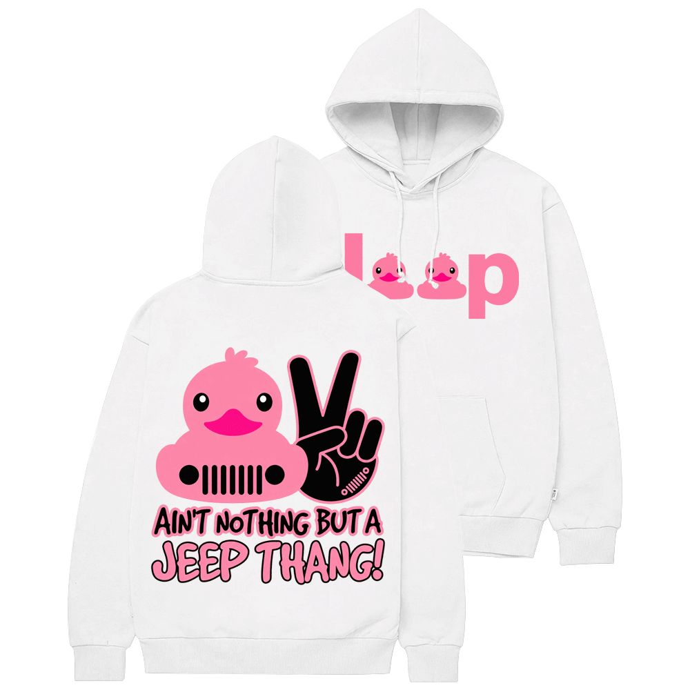 Pink Duck Ain’t Nothing But A JP Thang Cotton Hoodie