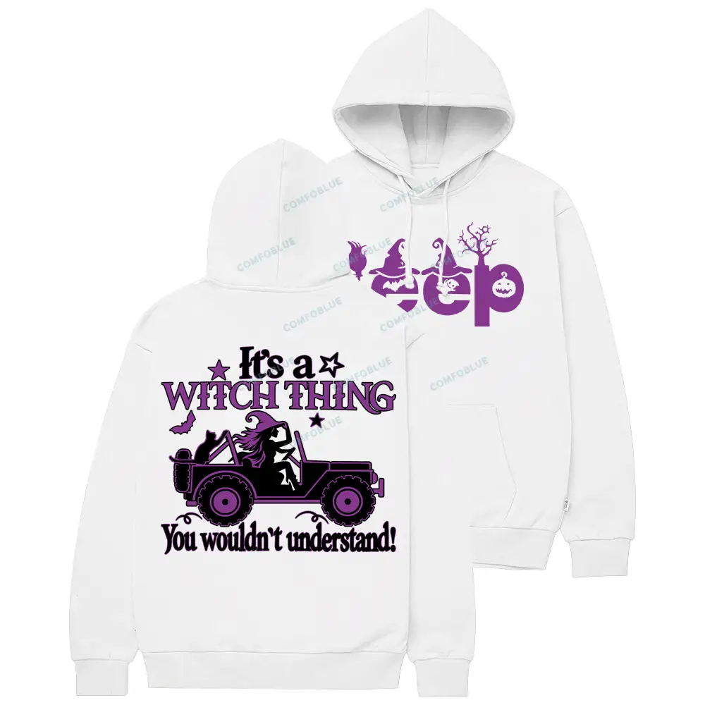 It's Witch Thing Purple Jp Cotton Hoodie