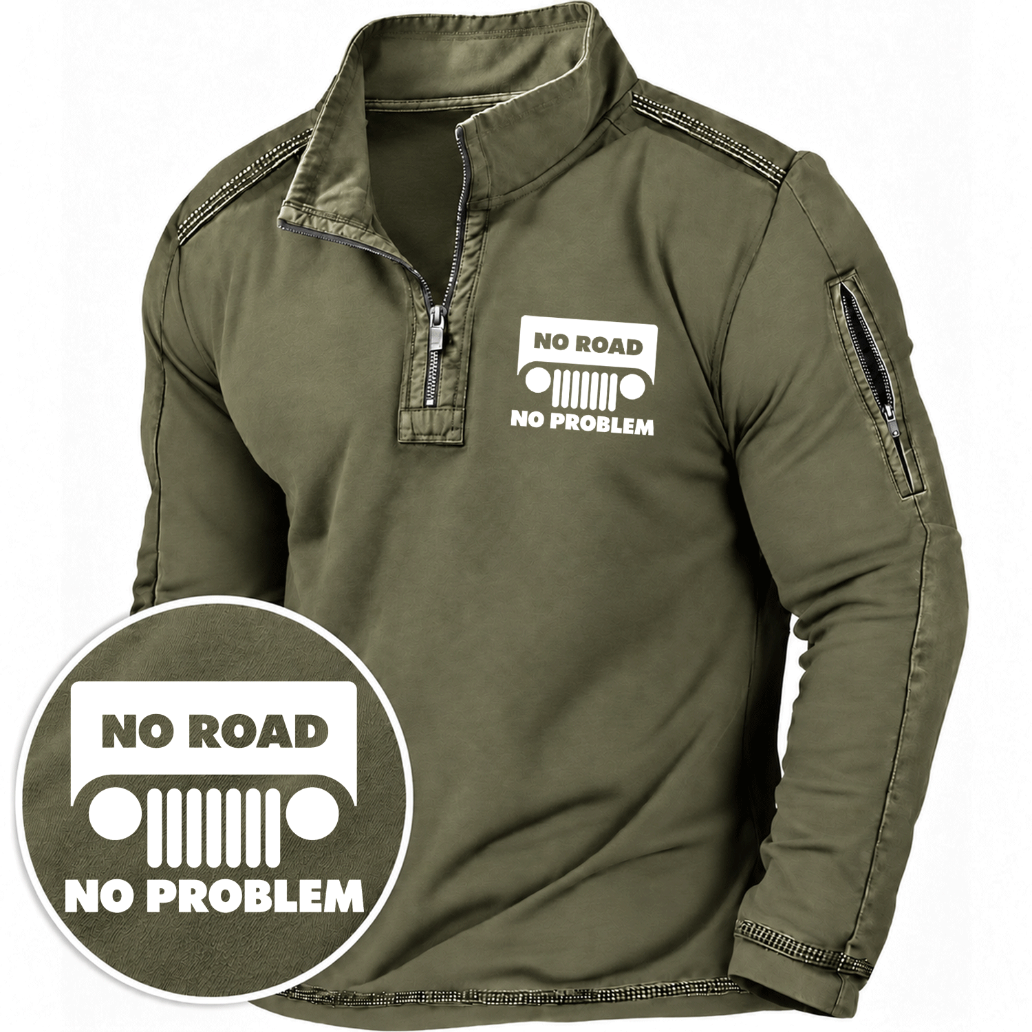 No Road No Problem Jp Quarter-Zip Sweatshirt