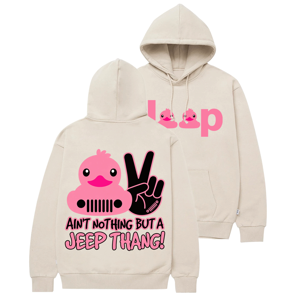 Pink Duck Ain’t Nothing But A JP Thang Cotton Hoodie