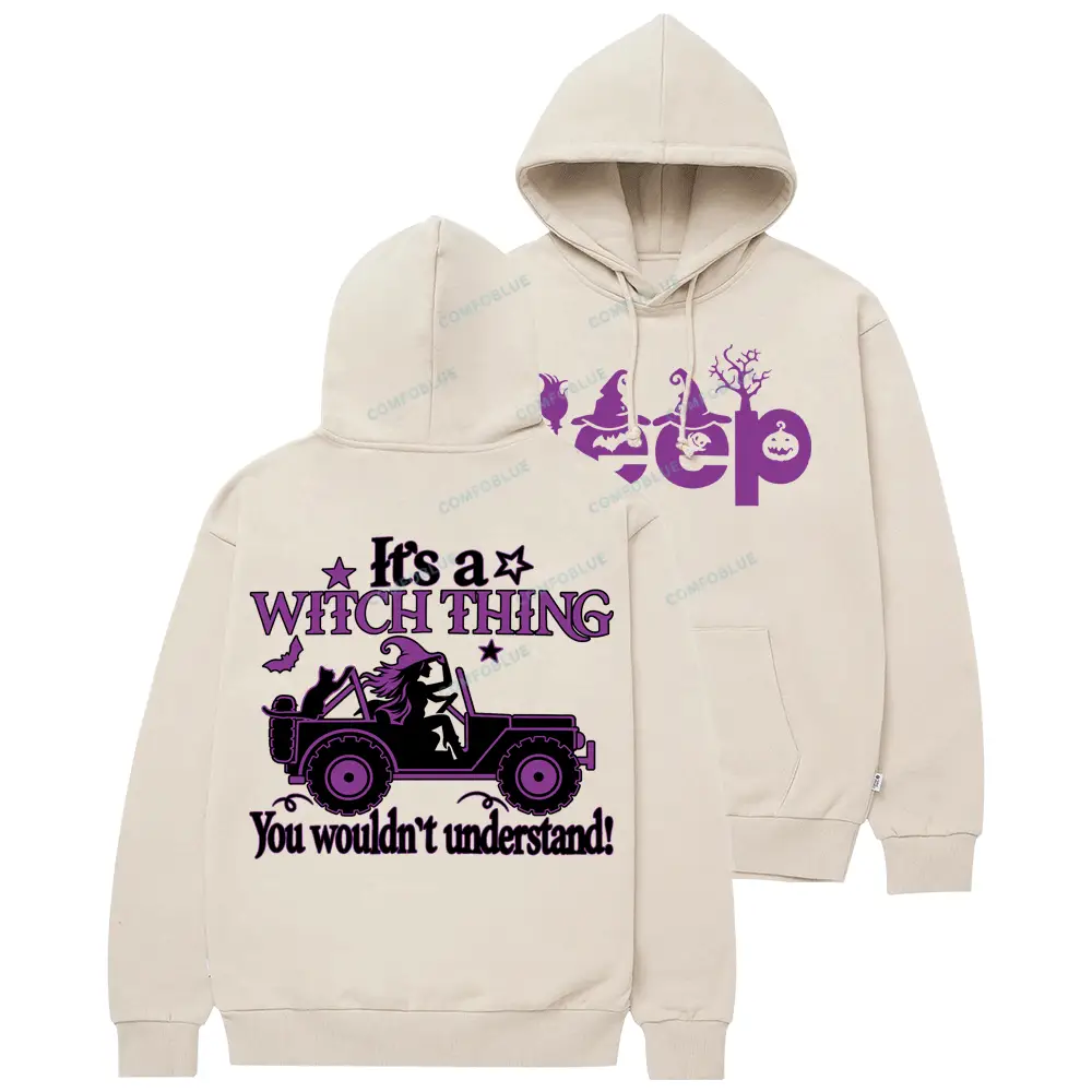 It's Witch Thing Purple Jp Cotton Hoodie