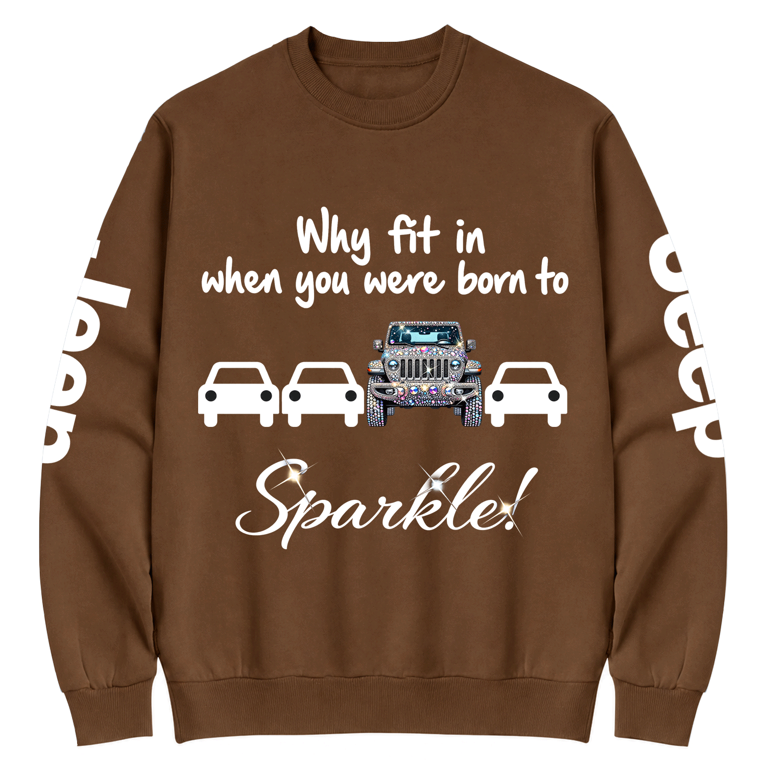 Why Fit In When You Were Born To Sparkle Cotton Sweatshirt