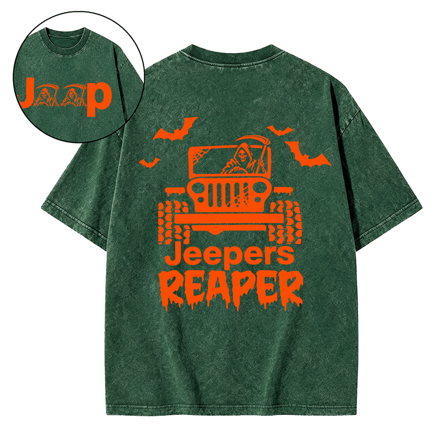 Jper Reaper Grim Reaper Halloween Washed T-Shirt