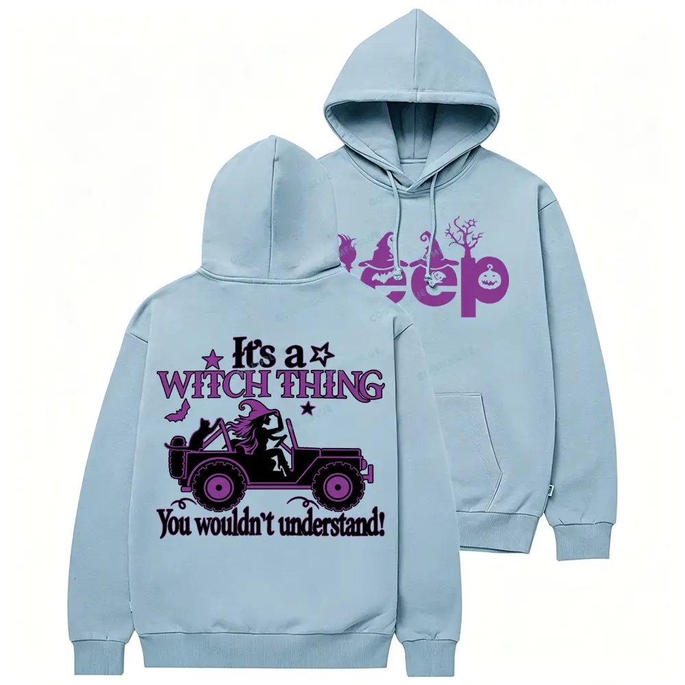 It's Witch Thing Purple Jp Cotton Hoodie