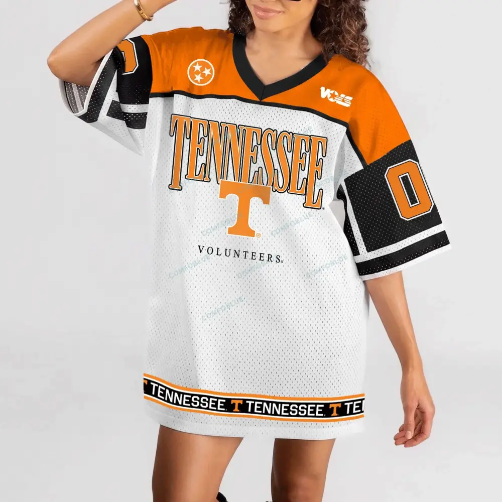 Tennessee Volunteers Hustle Mode V-Neck Fashion Jersey Dress