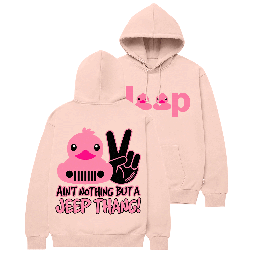 Pink Duck Ain’t Nothing But A JP Thang Cotton Hoodie