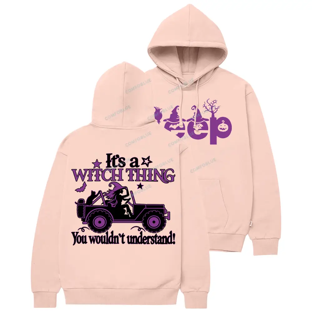 It's Witch Thing Purple Jp Cotton Hoodie