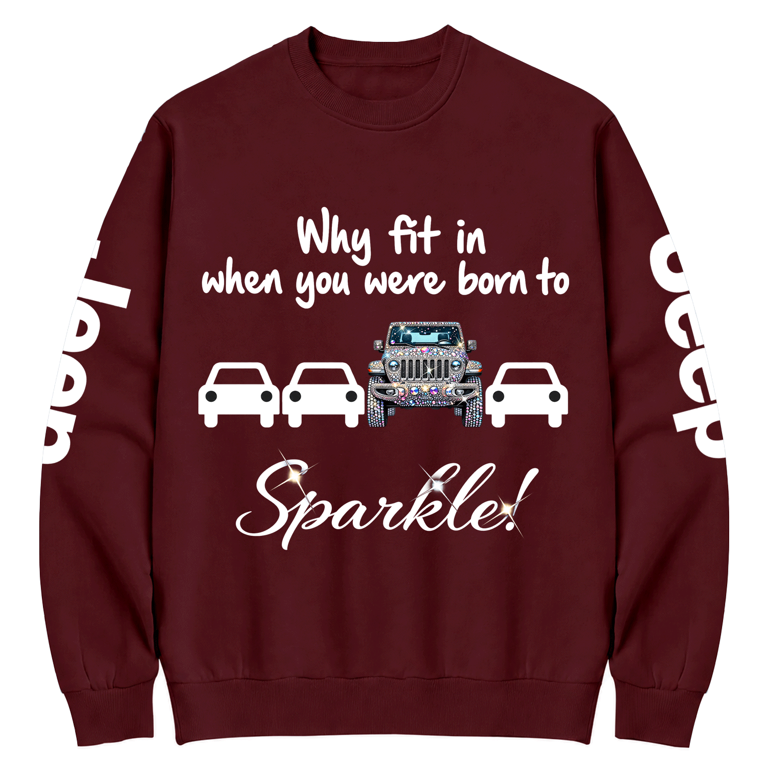 Why Fit In When You Were Born To Sparkle Cotton Sweatshirt