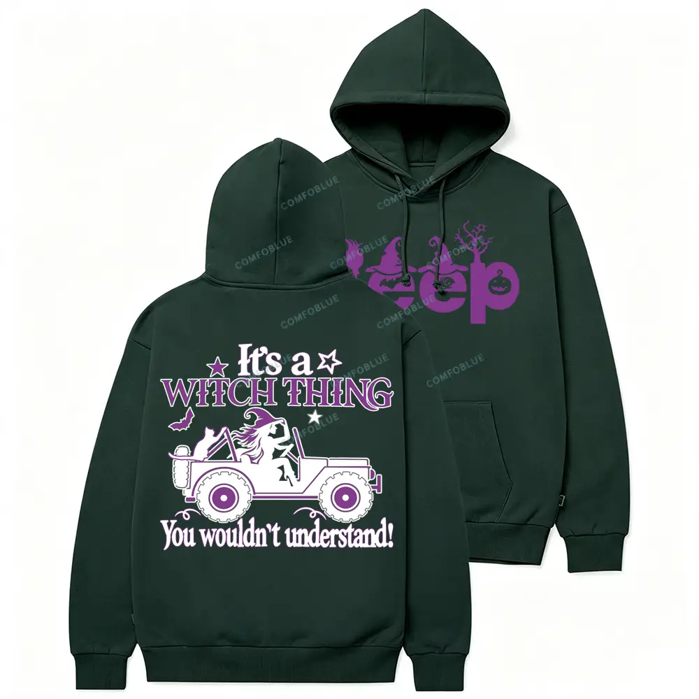 It's Witch Thing Purple Jp Cotton Hoodie
