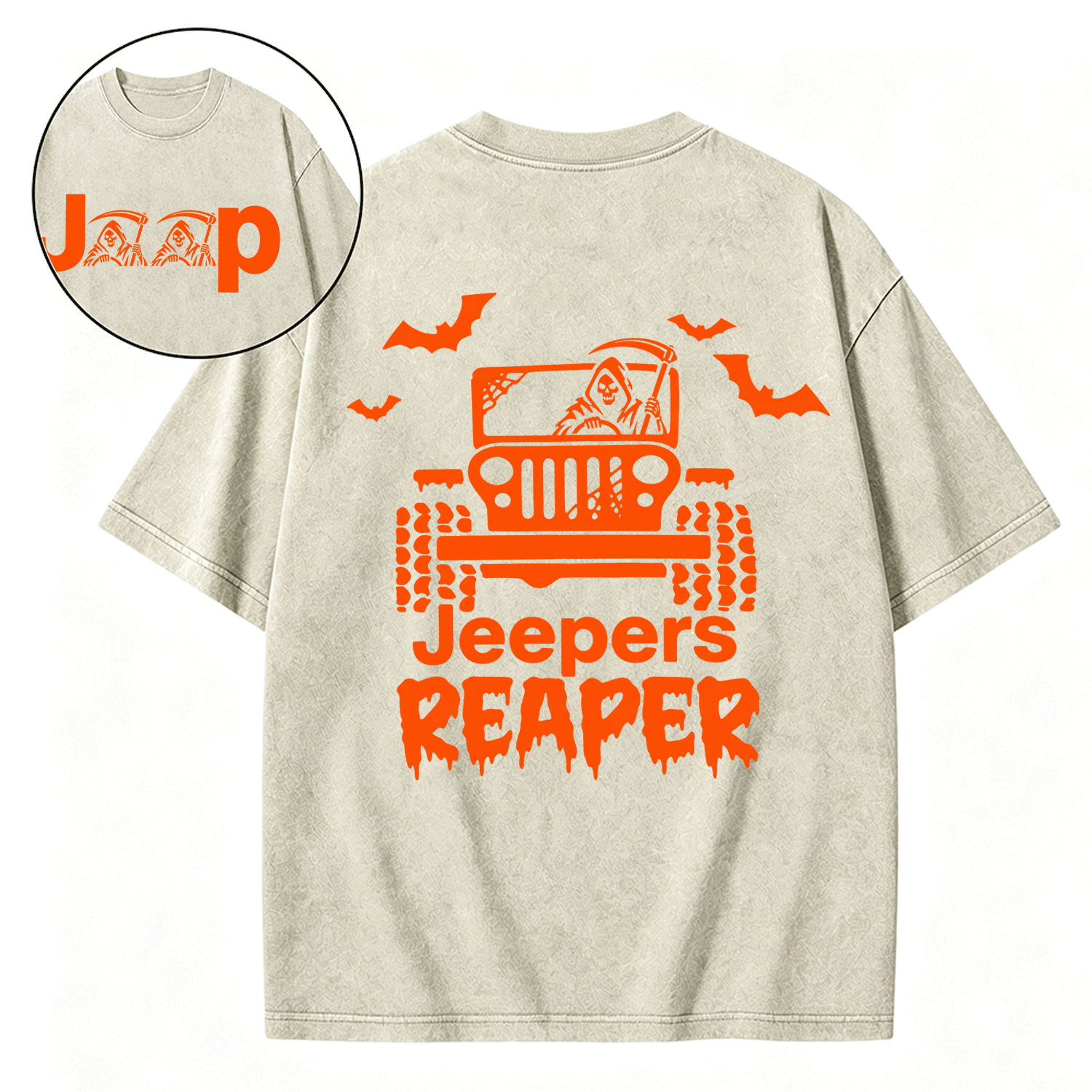 Jper Reaper Grim Reaper Halloween Washed T-Shirt