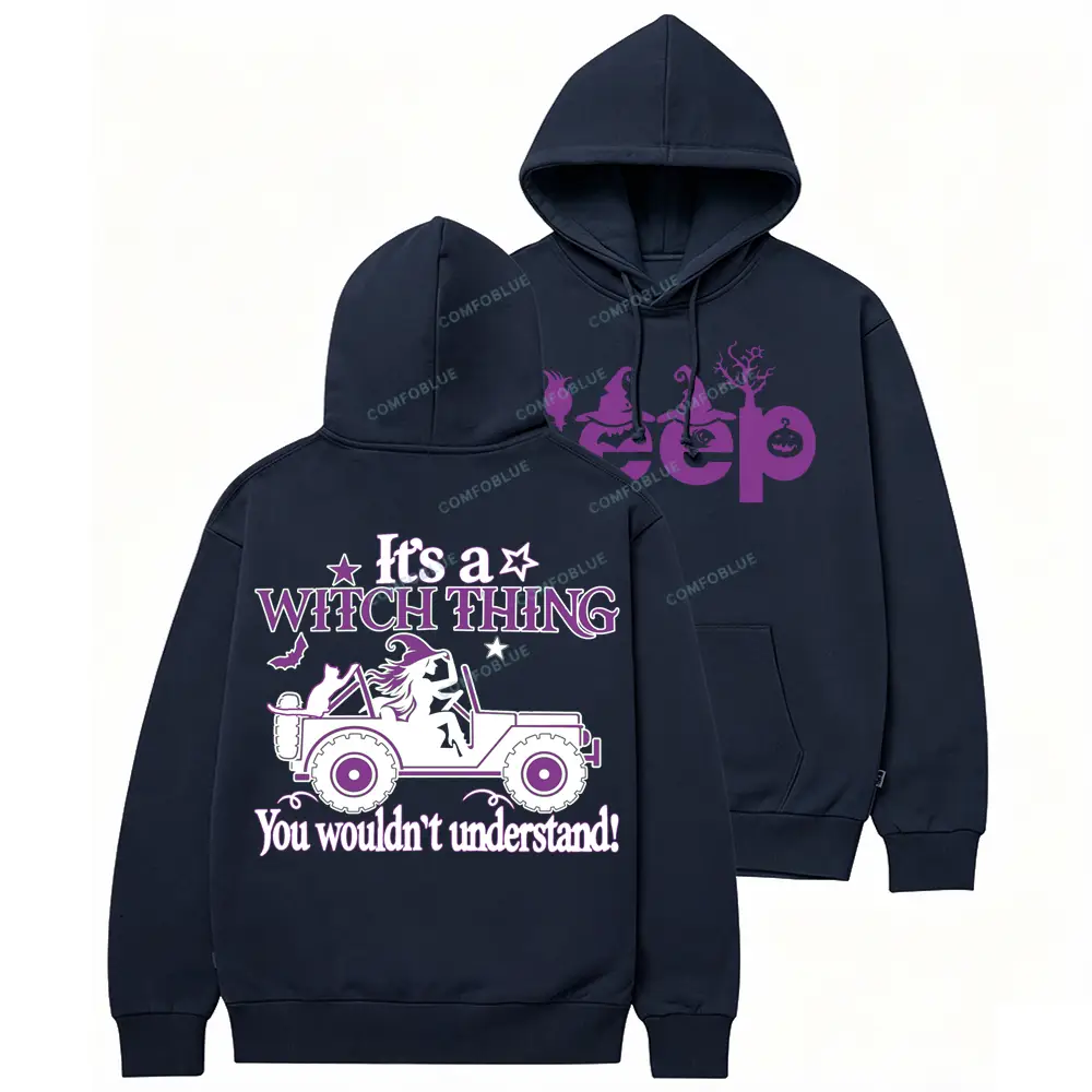 It's Witch Thing Purple Jp Cotton Hoodie