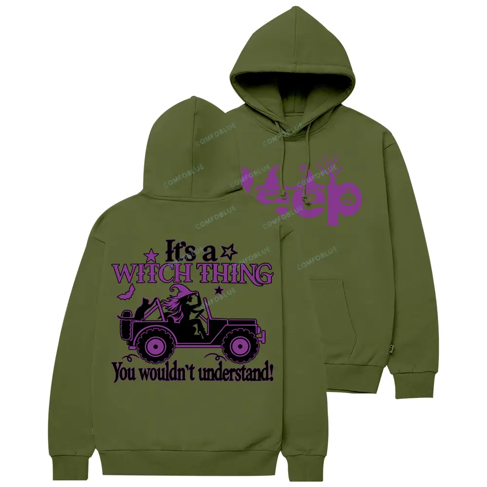 It's Witch Thing Purple Jp Cotton Hoodie