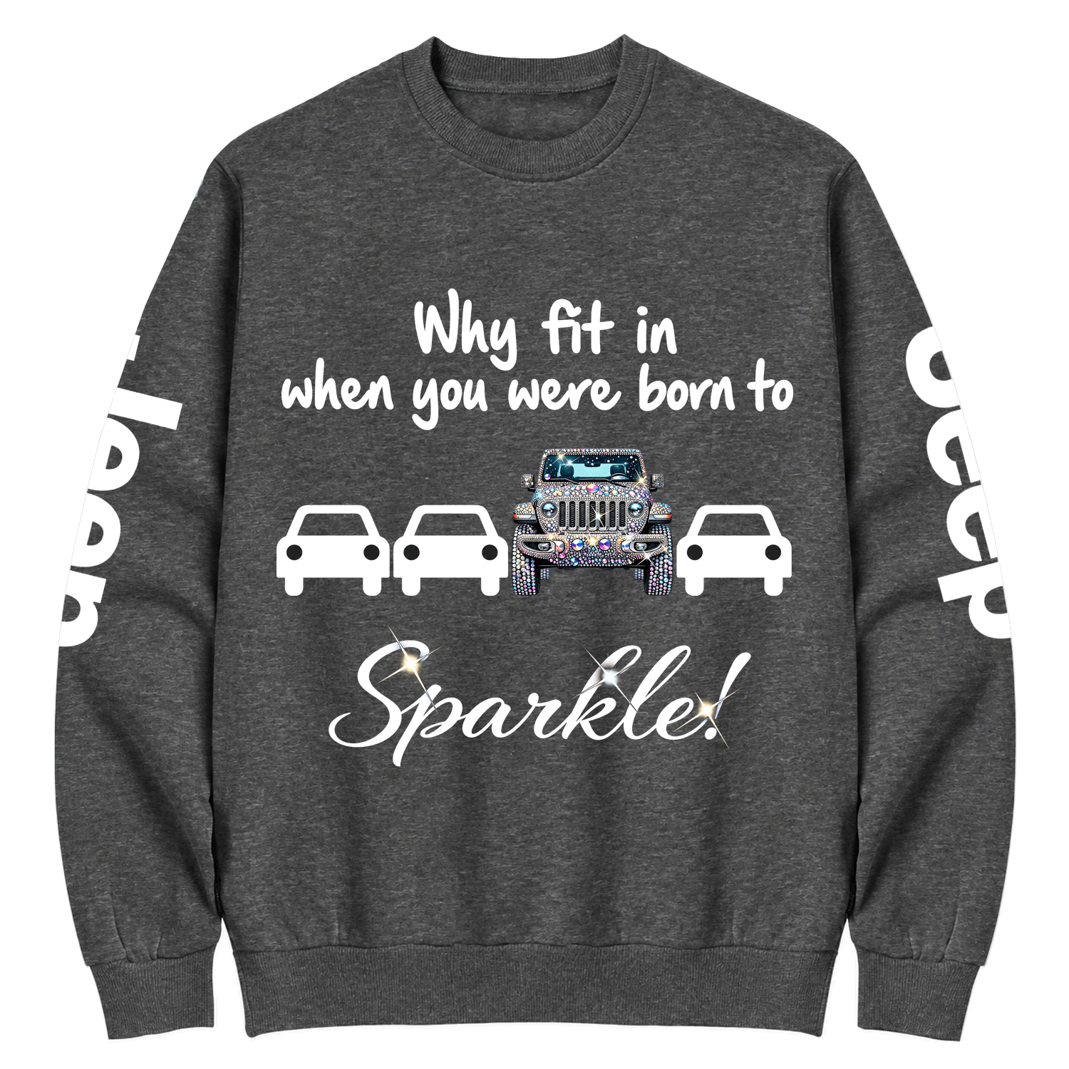 Why Fit In When You Were Born To Sparkle Cotton Sweatshirt