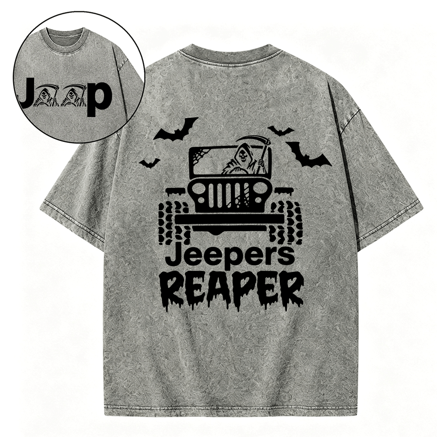 Jper Reaper Grim Reaper Halloween Washed T-Shirt