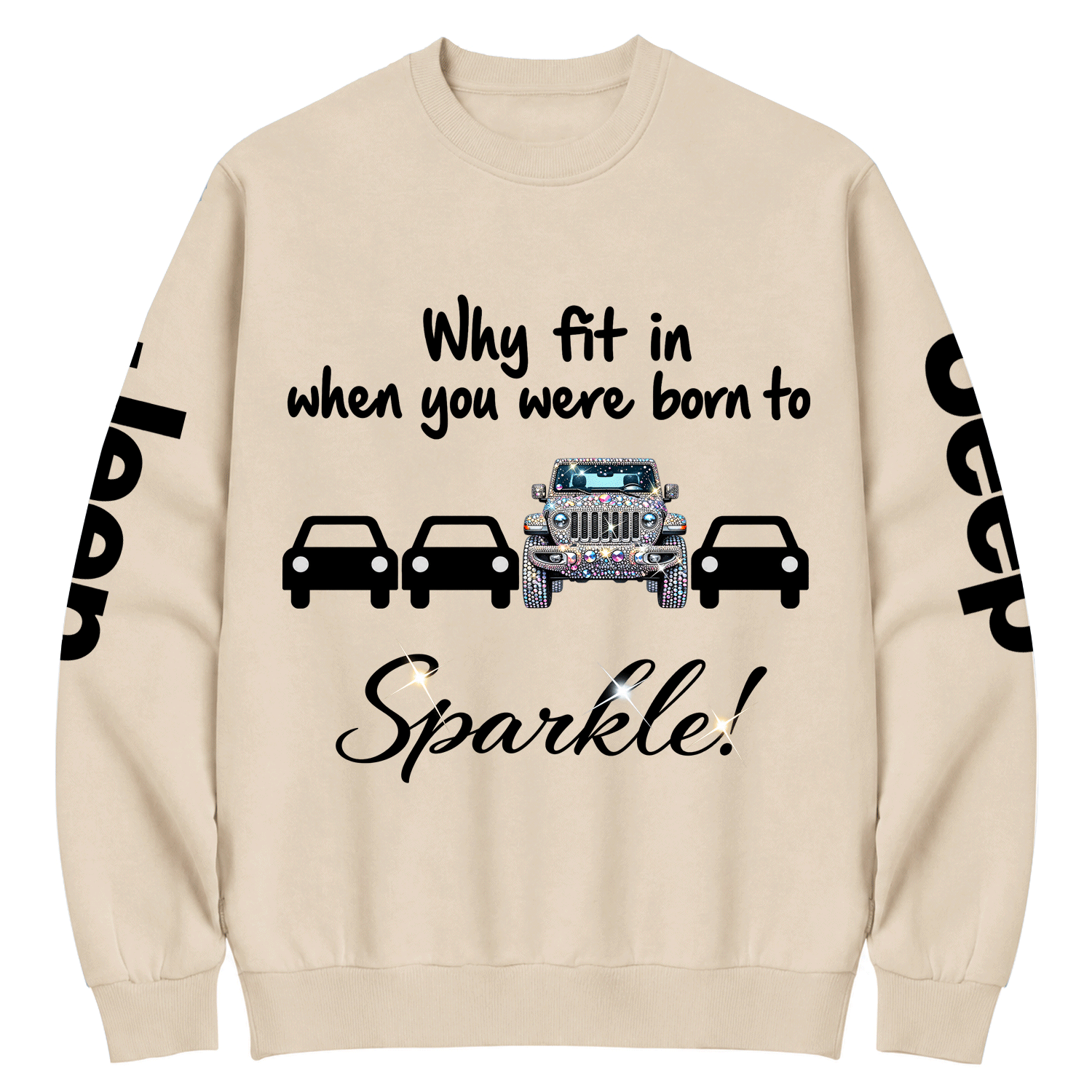 Why Fit In When You Were Born To Sparkle Cotton Sweatshirt