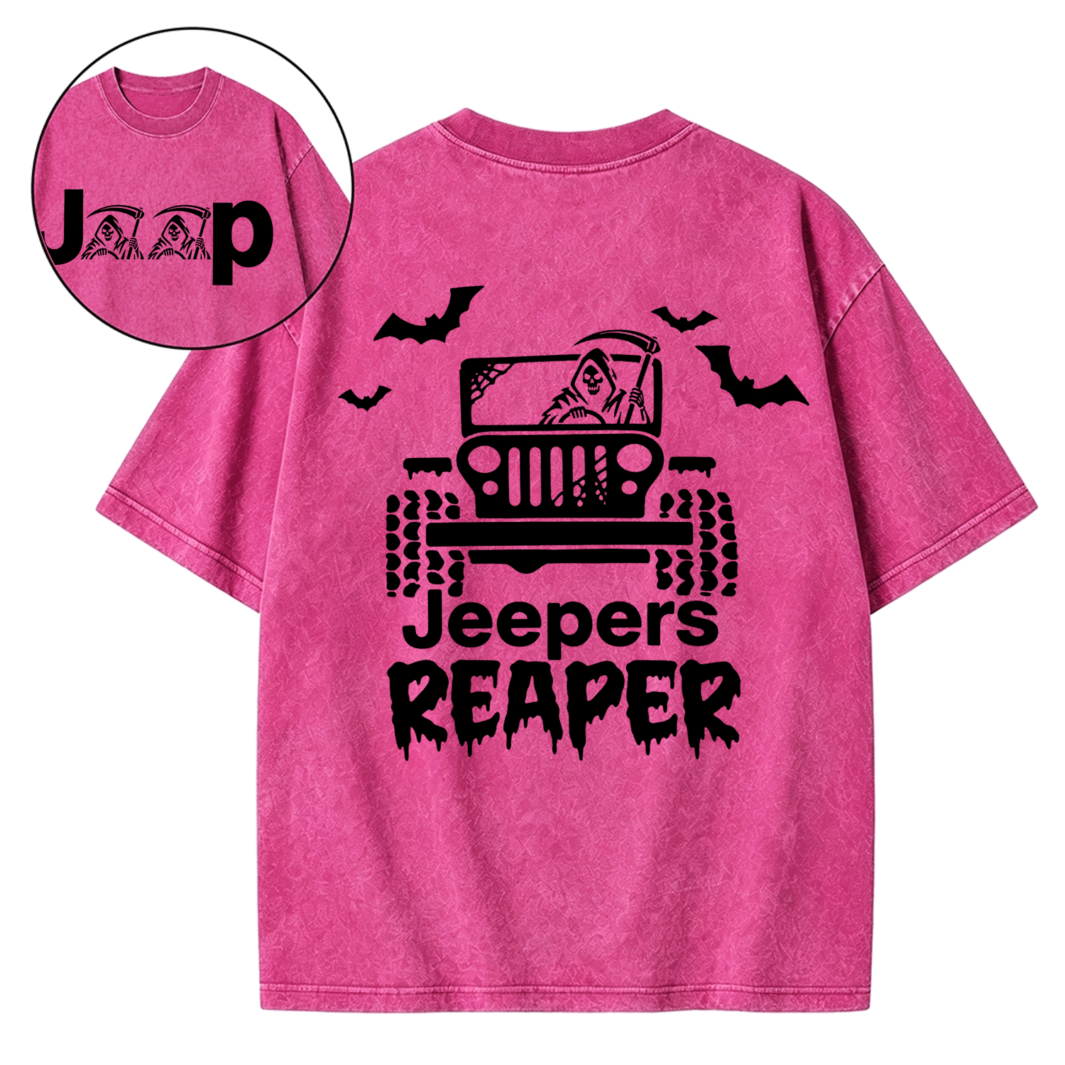 Jper Reaper Grim Reaper Halloween Washed T-Shirt