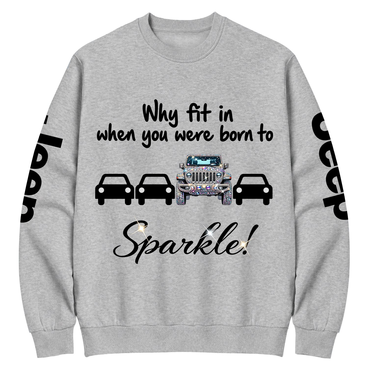 Why Fit In When You Were Born To Sparkle Cotton Sweatshirt