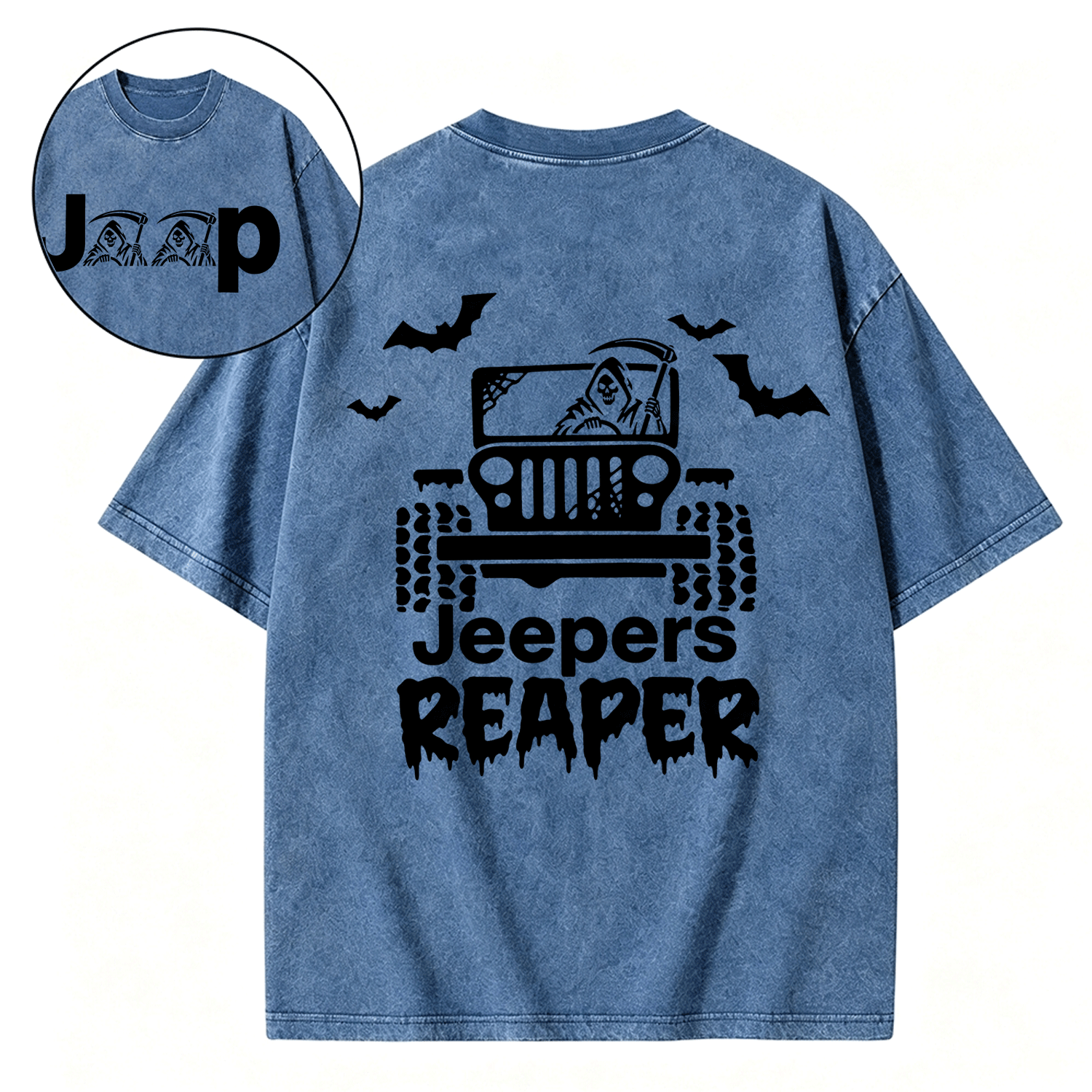 Jper Reaper Grim Reaper Halloween Washed T-Shirt