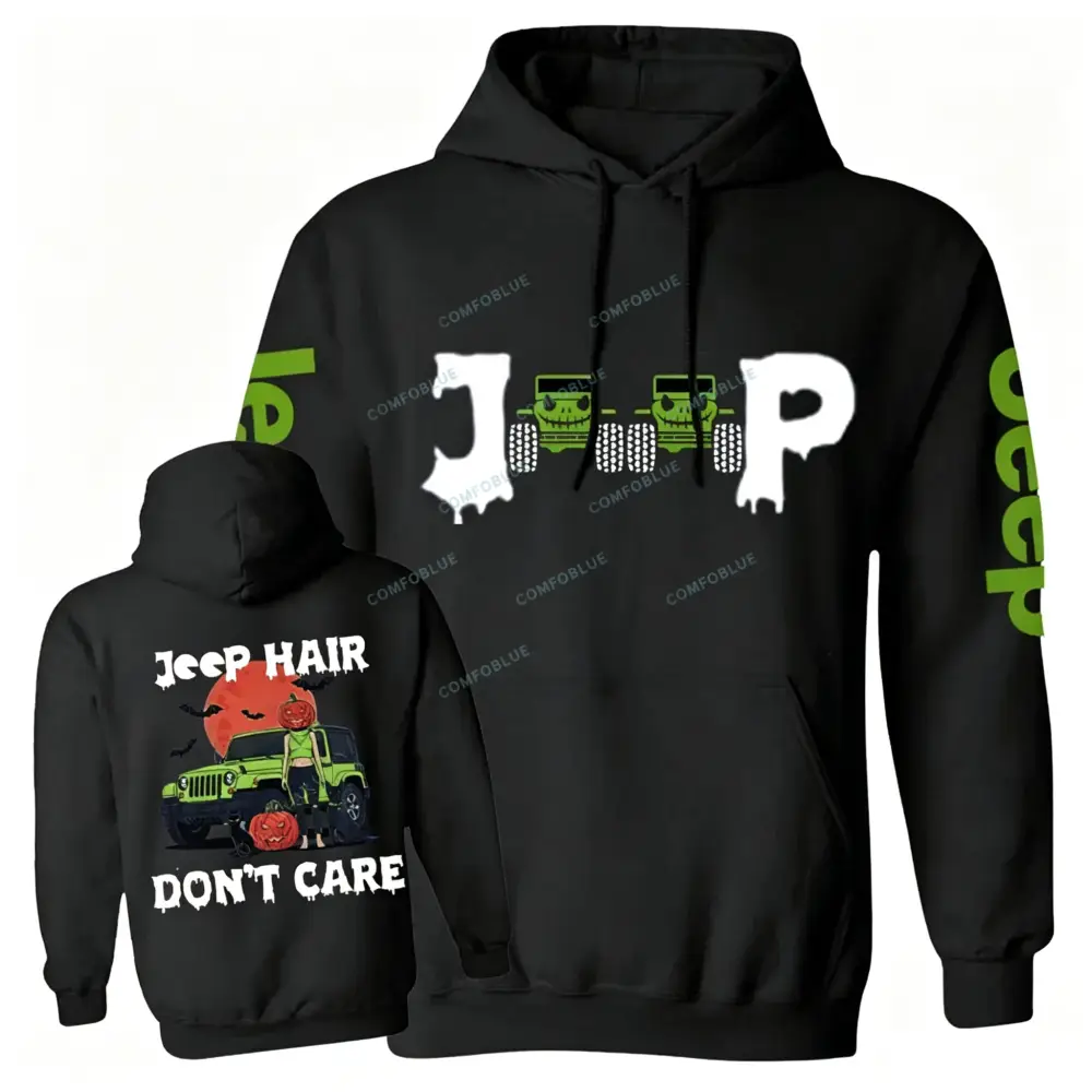 Jp Hair Don't Care Spooky Jp Casual Hoodie