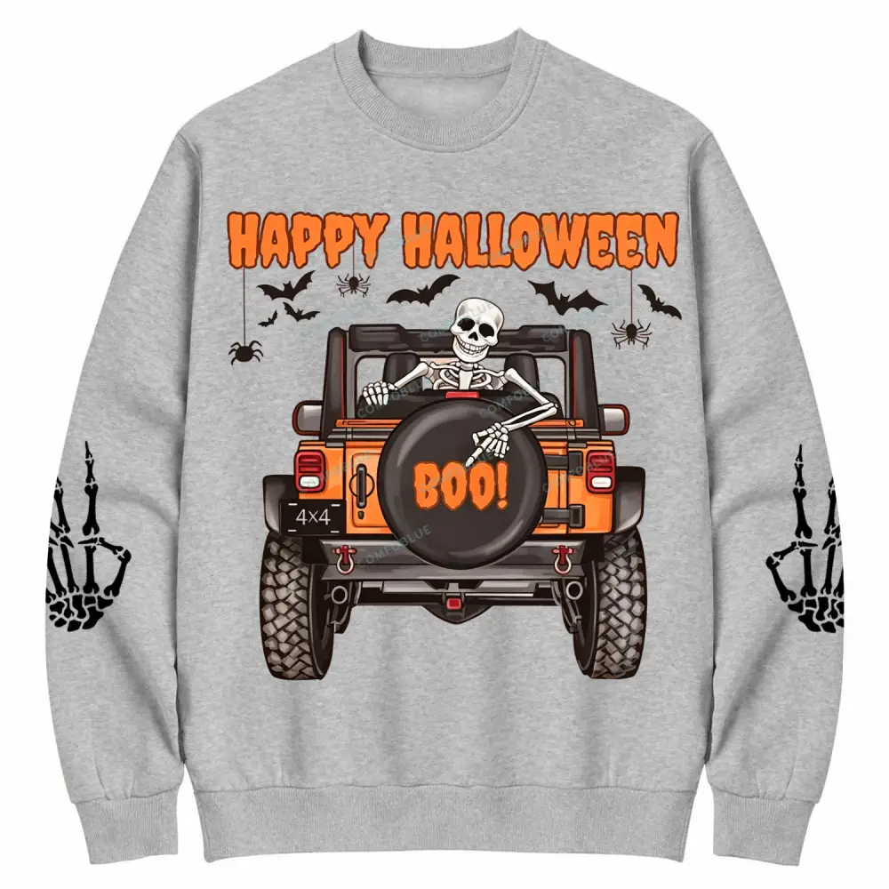 CUSTOM "Happy Halloween Boo" Offroad Cotton Sweatshirt