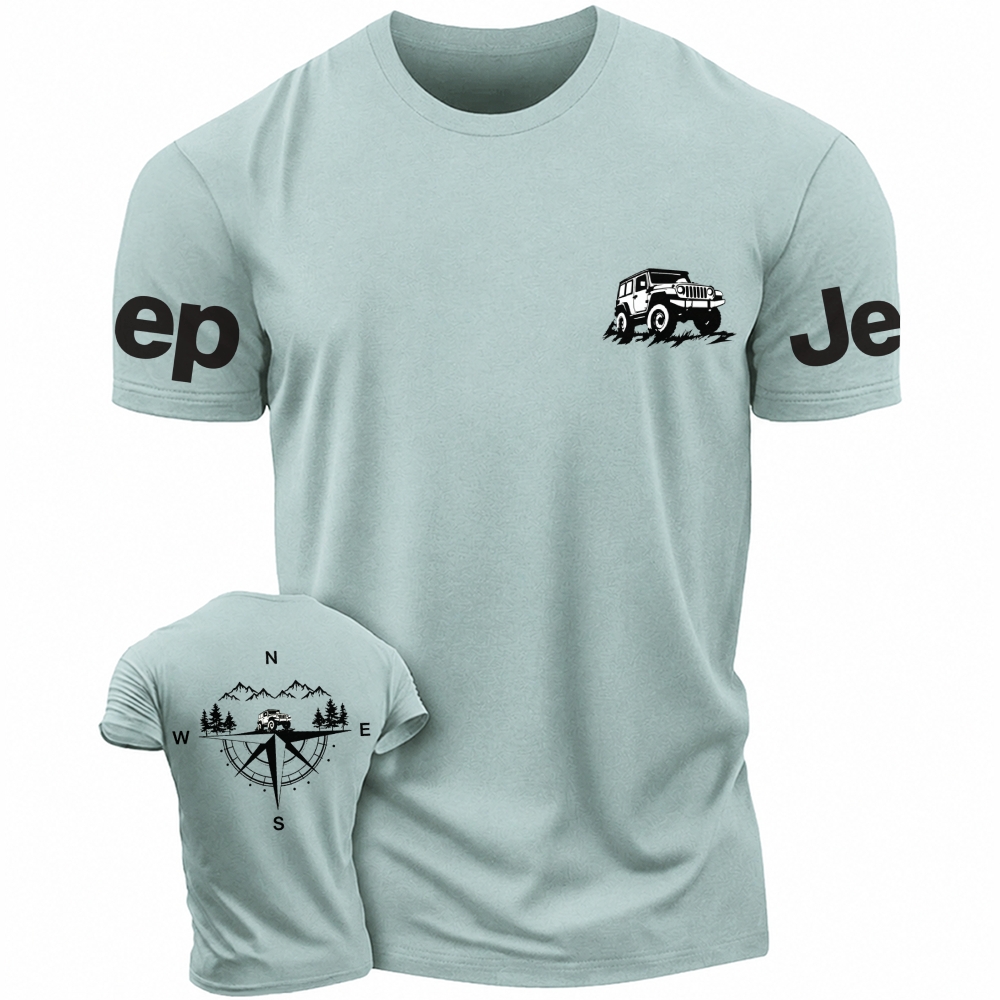 Compass Mountains And Trees Unisex Jp T-shirt