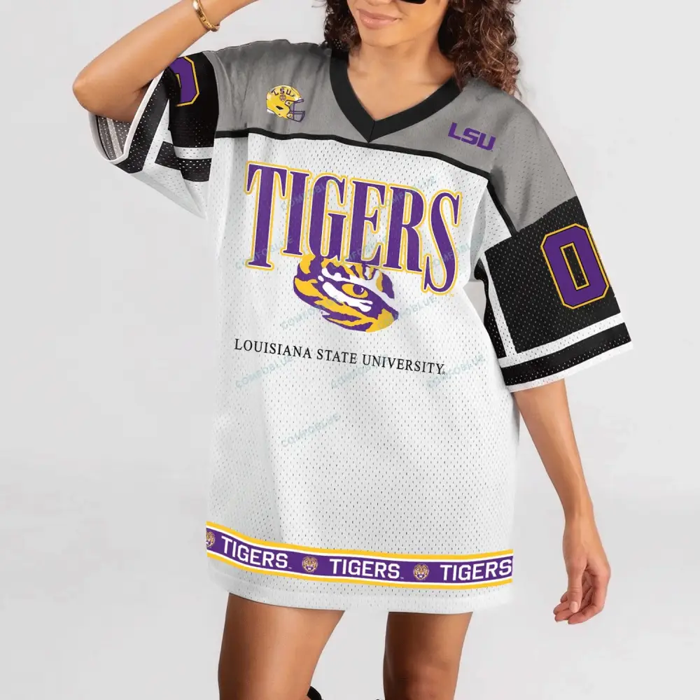 Lsu Tigers V-Neck Fashion Jersey Dress