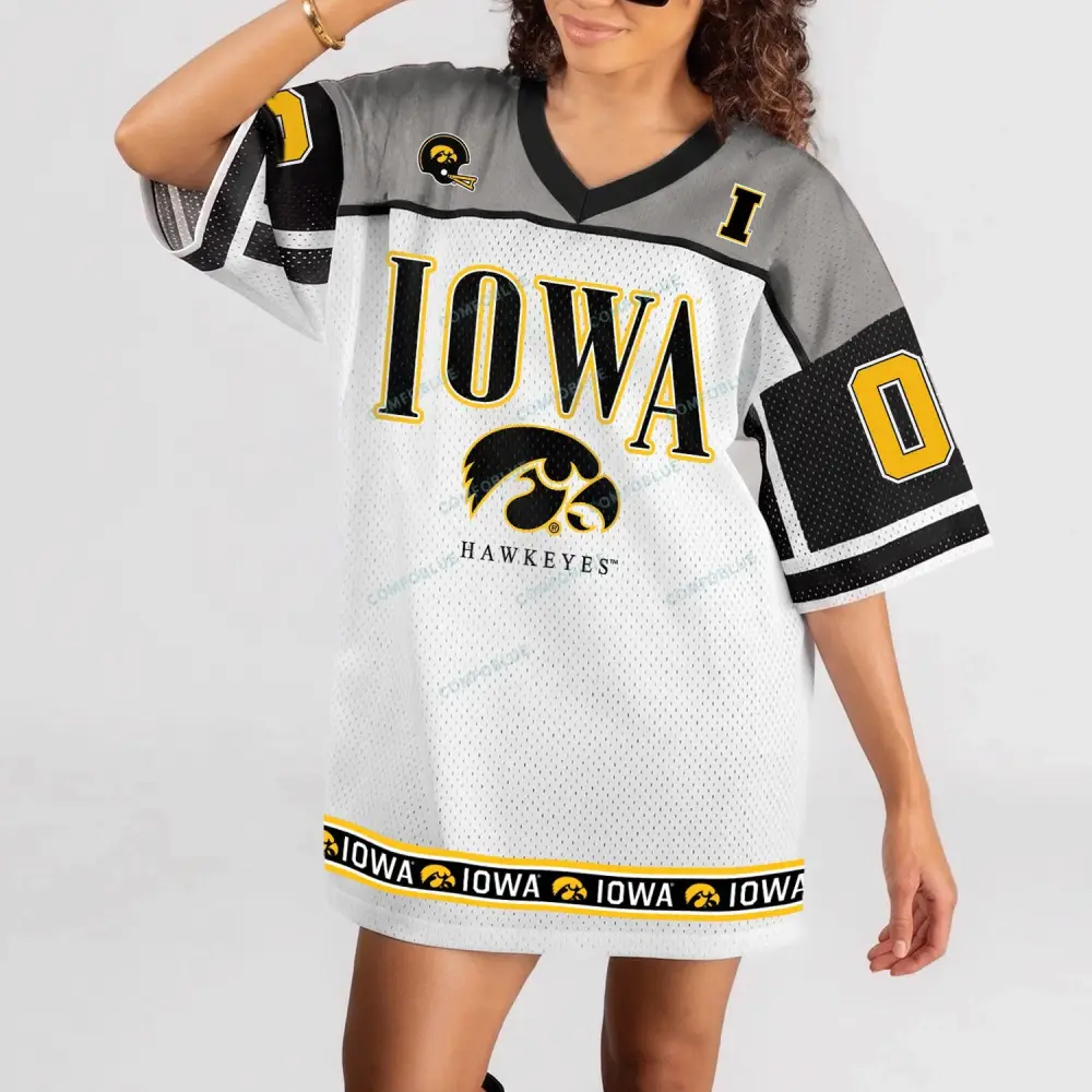 Iowa Hawkeyes V-Neck Fashion Jersey Dress