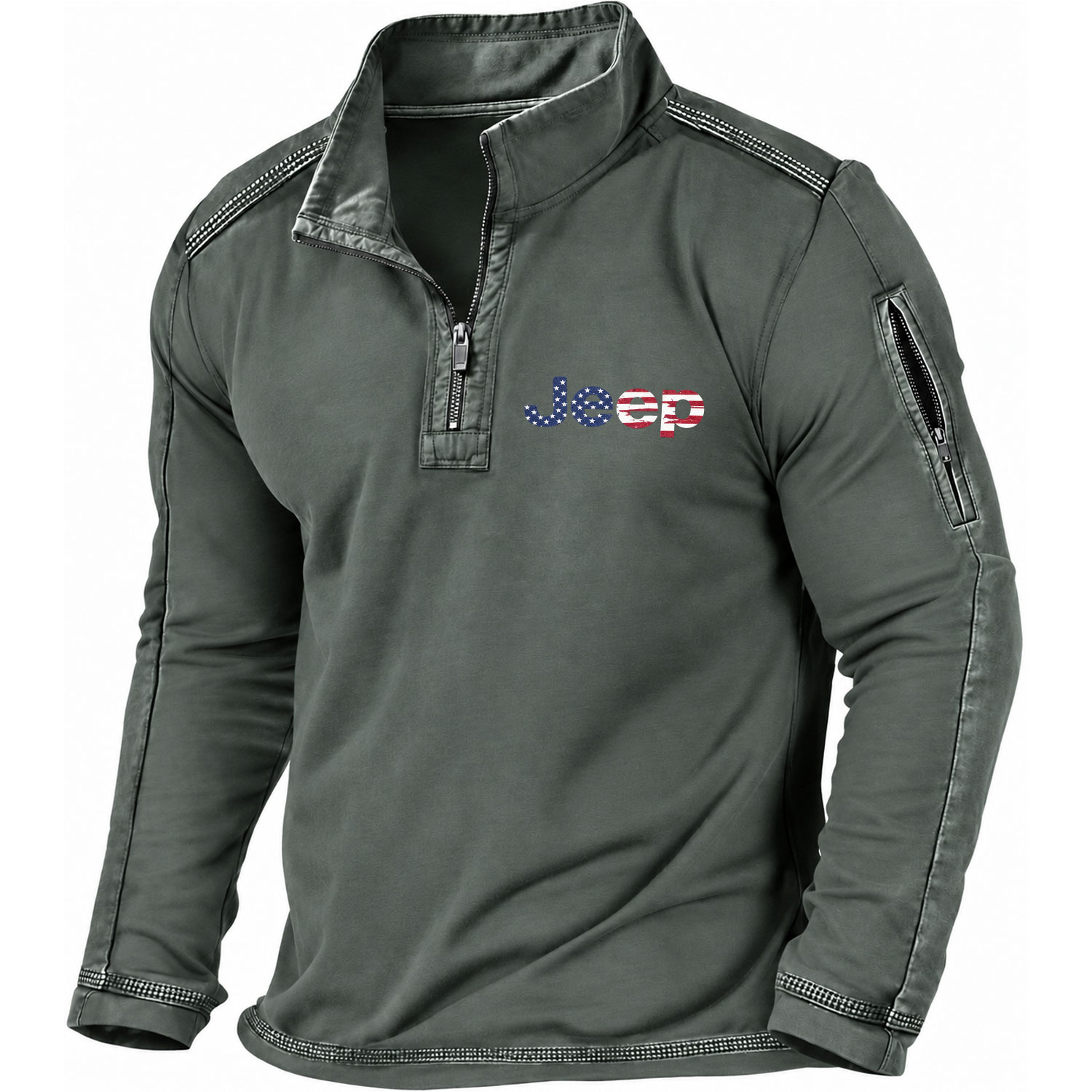 American Flag Off-Road Quarter-Zip Sweatshirt