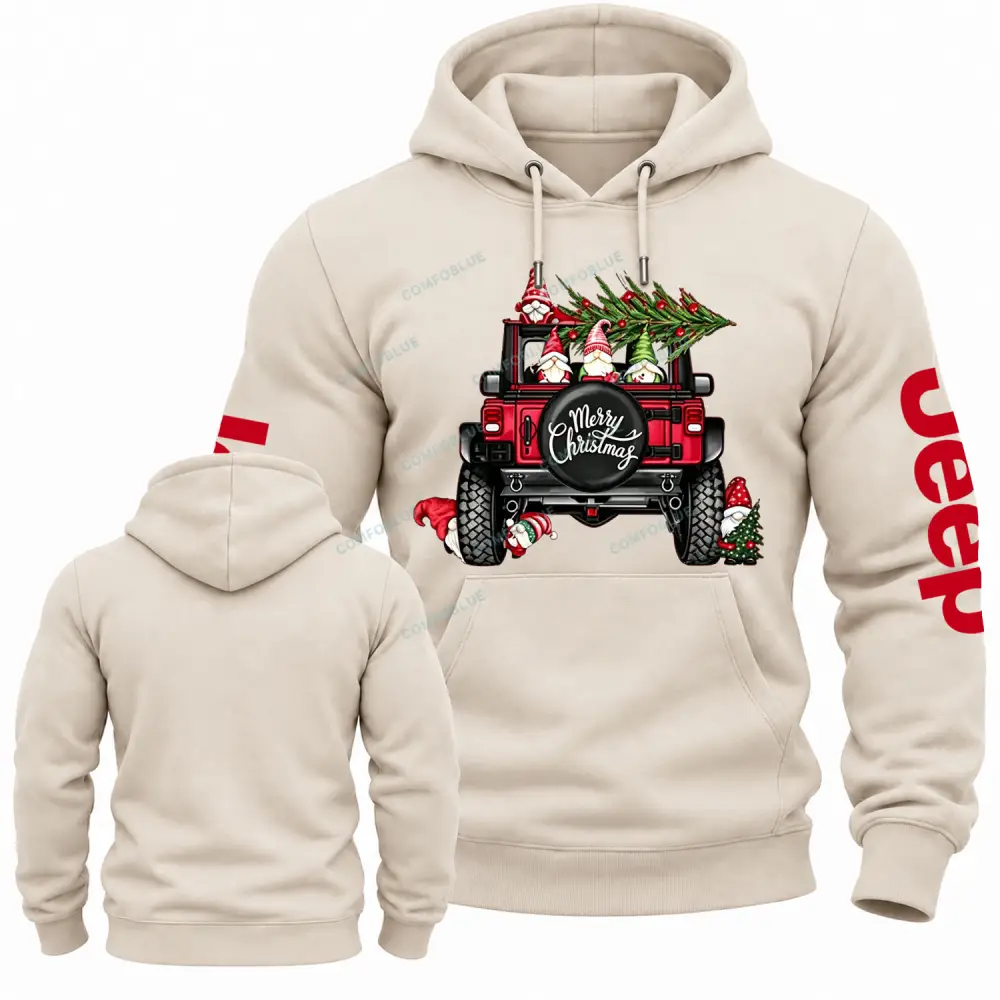 Funny Merry Christmas Tree Jp Cotton Hoodie